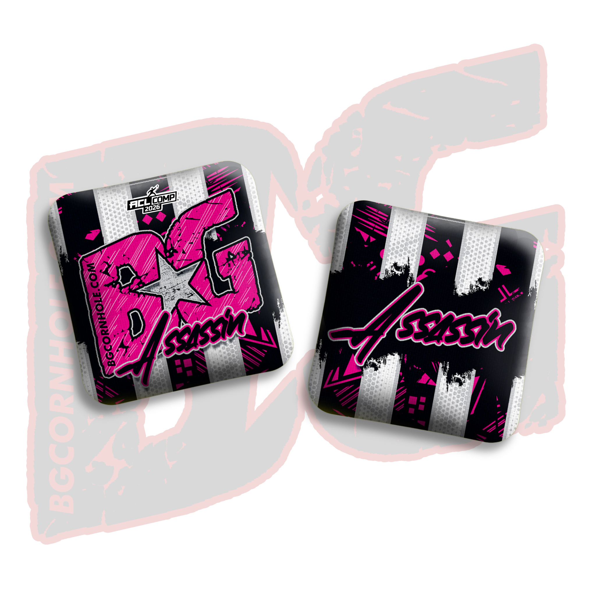 BG Cornhole 2026 COMP BG Assassin - "Rally Strike" - ACL Comp Stamped Cornhole Bags - SET OF 4 BAGS