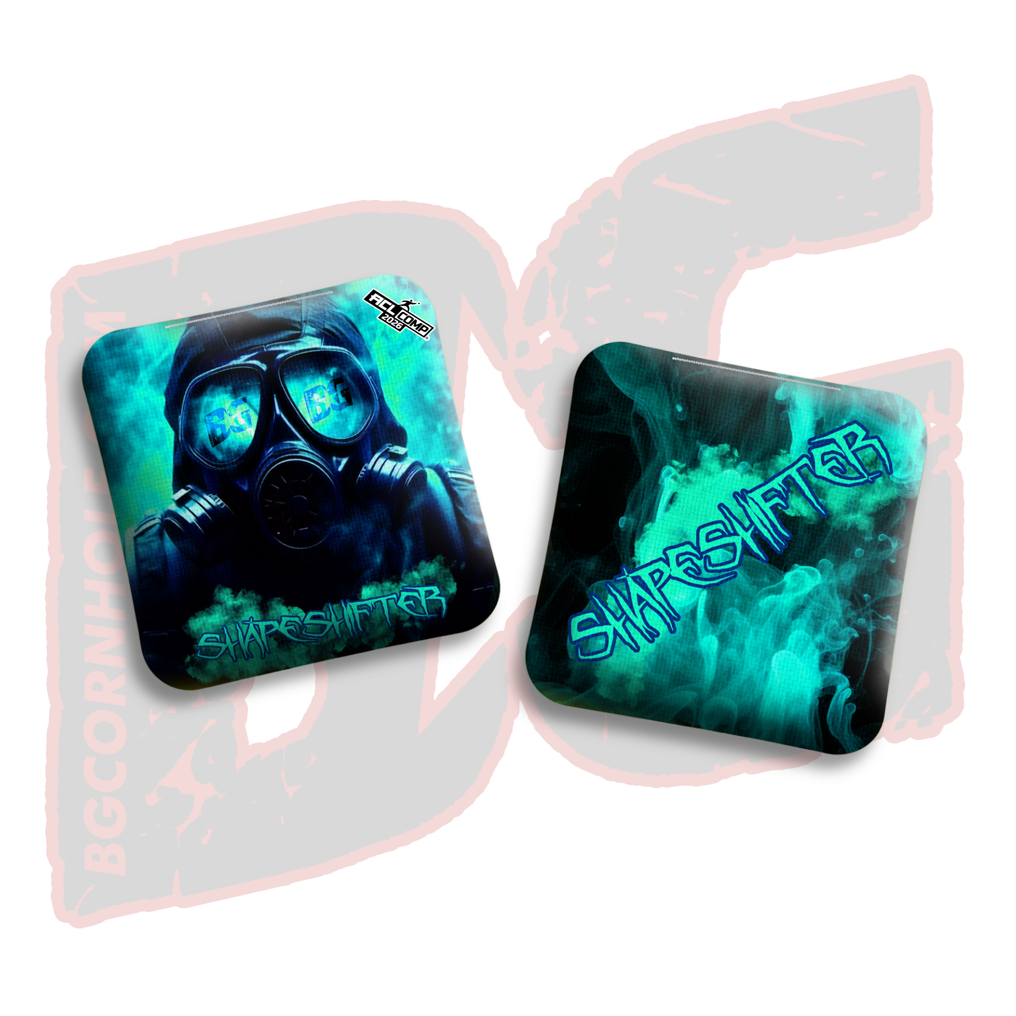 BG Cornhole 2026 COMP BG SHAPESHIFTER - "Gas Mask" - ACL Comp Stamped Cornhole Bags - SET OF 4 BAGS