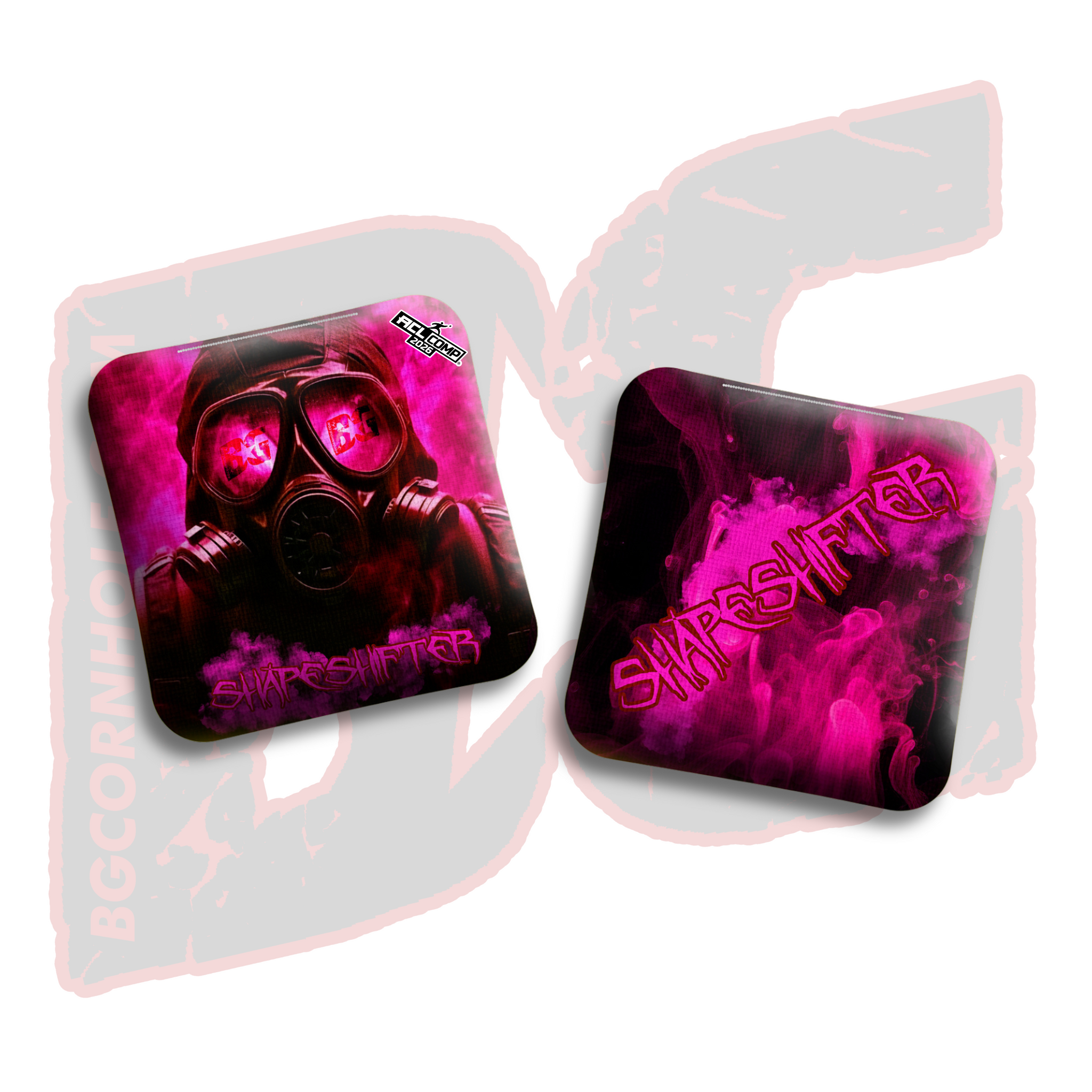 BG Cornhole 2026 COMP BG SHAPESHIFTER - "Gas Mask" - ACL Comp Stamped Cornhole Bags - SET OF 4 BAGS
