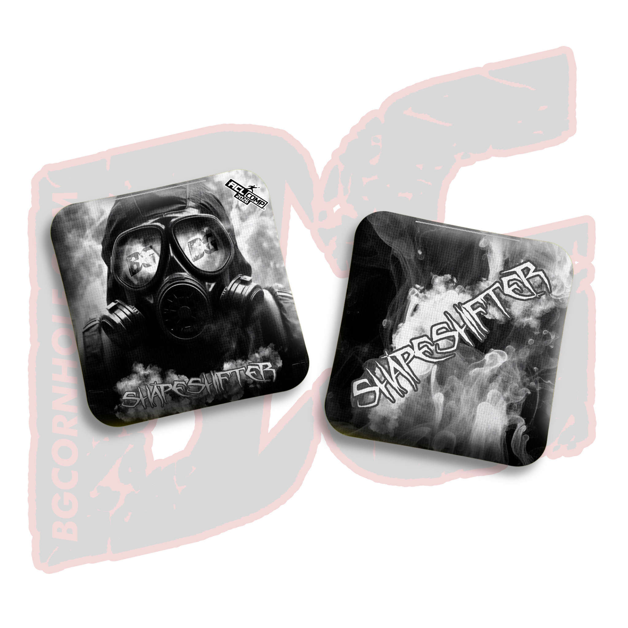 BG Cornhole 2026 COMP BG SHAPESHIFTER - "Gas Mask" - ACL Comp Stamped Cornhole Bags - SET OF 4 BAGS