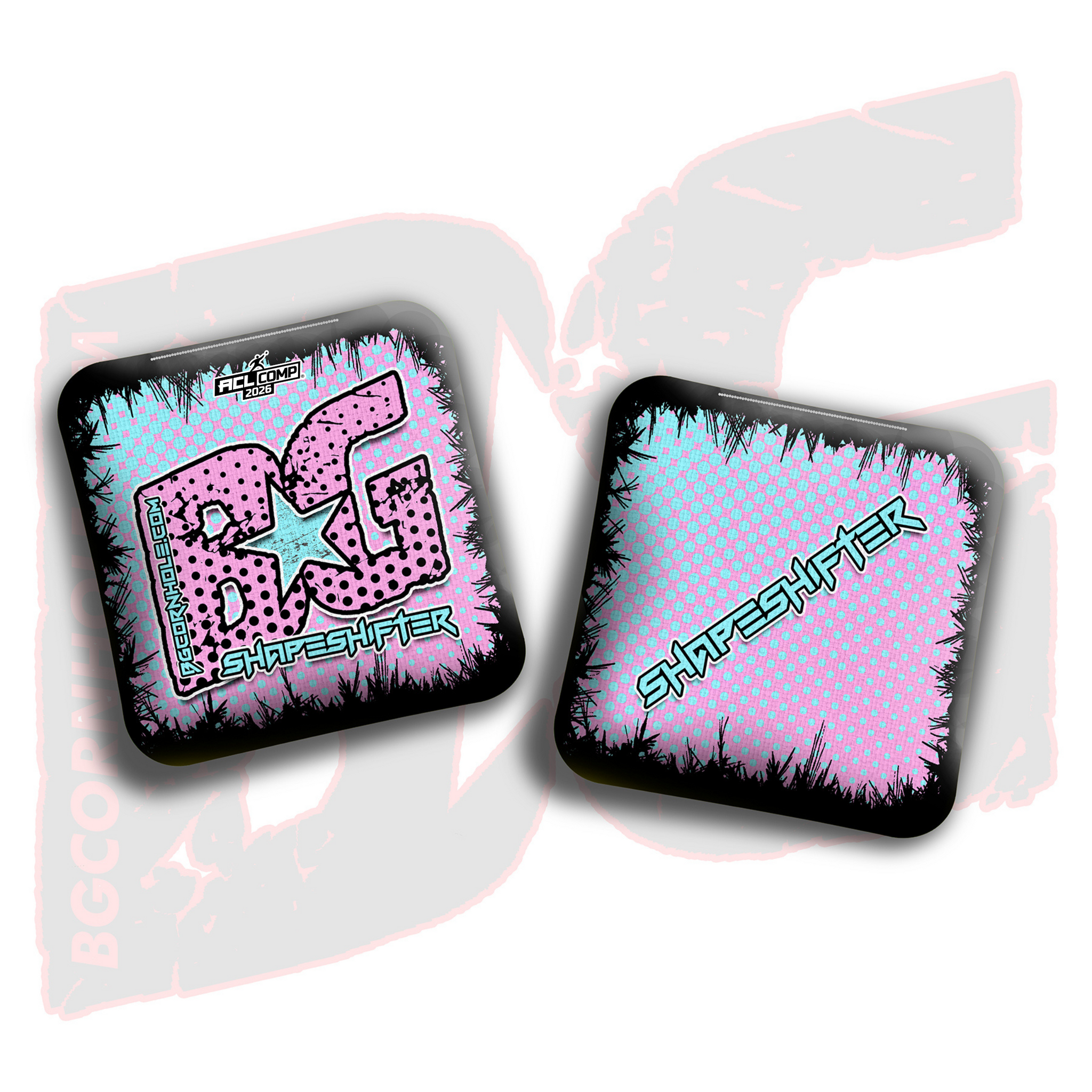 BG Cornhole 2026 COMP BG SHAPESHIFTER - "Halftone" - ACL Comp Stamped Cornhole Bags - SET OF 4 BAGS