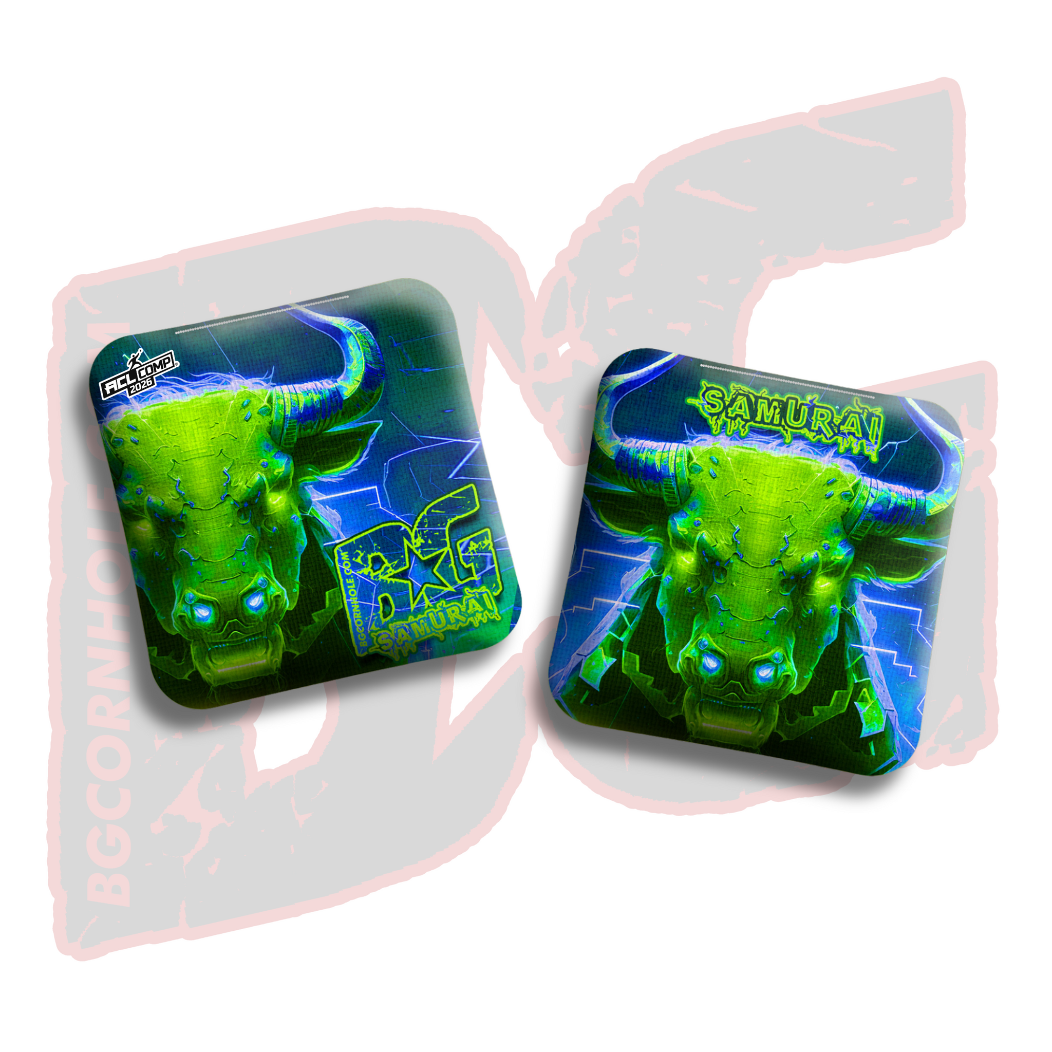 BG Cornhole 2026 COMP BG SAMURAI - "Charge" - ACL Comp Stamped Cornhole Bags - SET OF 4 BAGS