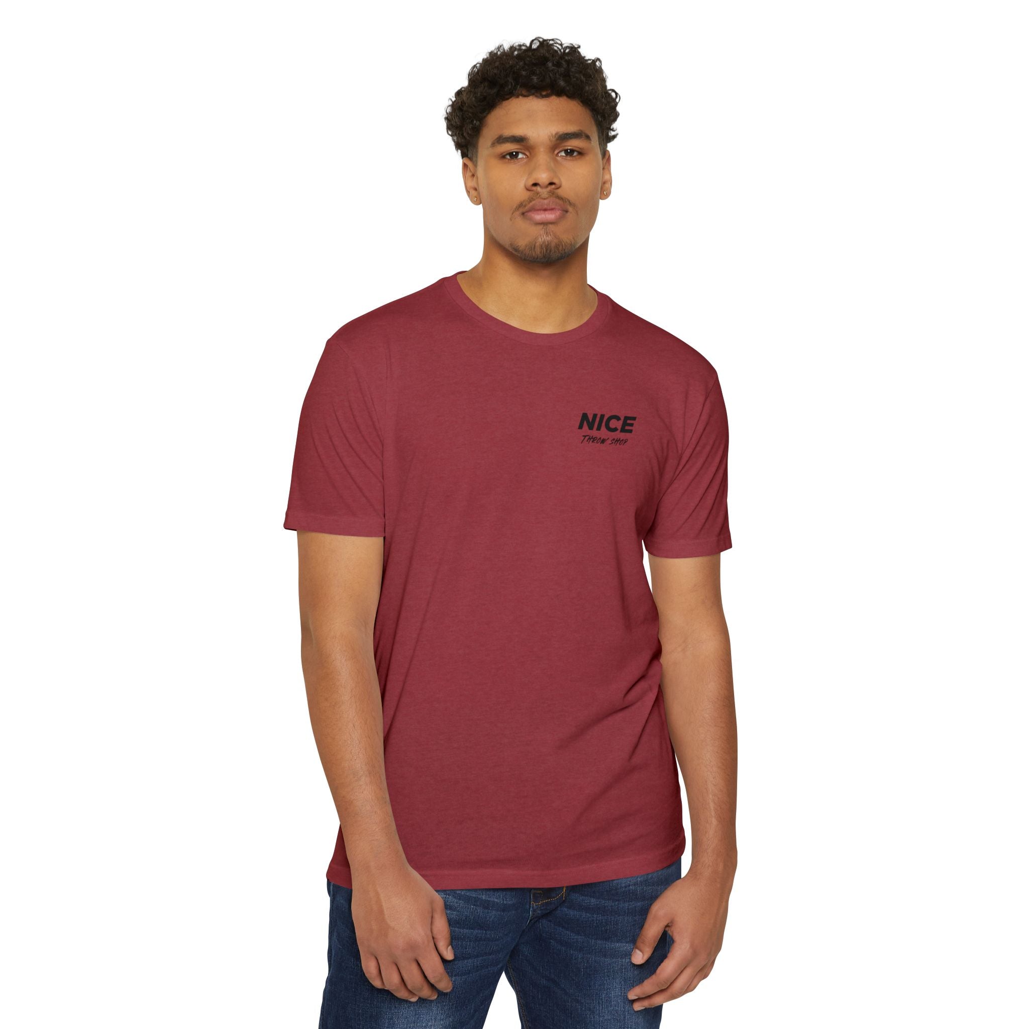 NICE Throw Shop Unisex Tee Black Logo – Multiple Colors