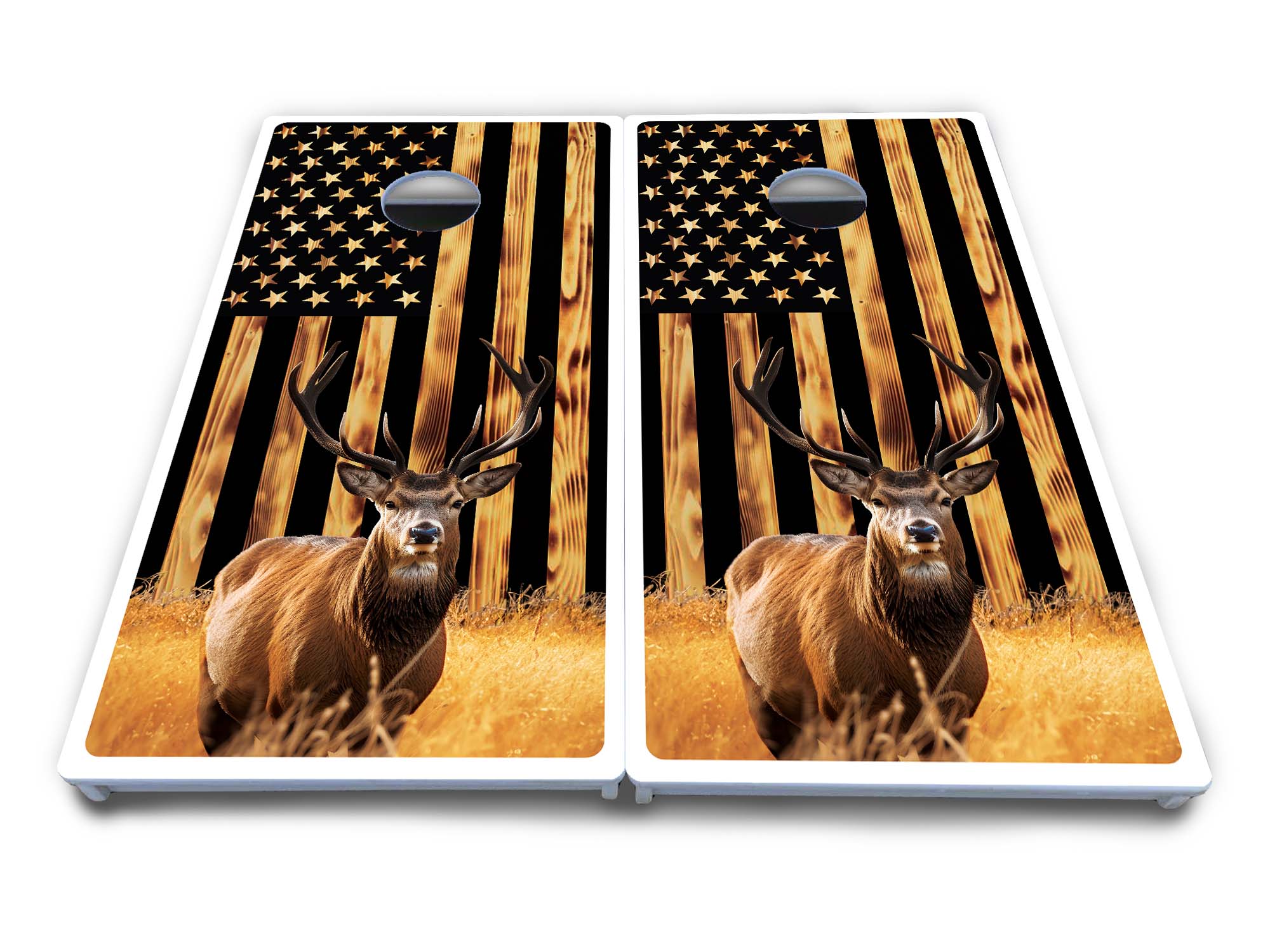 Colorful Deer & Fish Cornhole Boards - All Weather Series