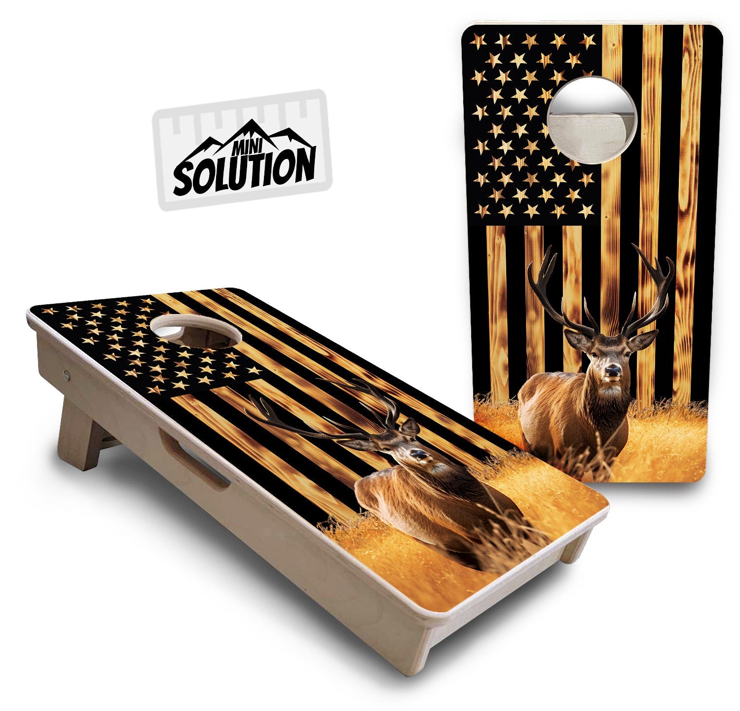 Mini Cornhole Boards - Colorful Deer & Fish