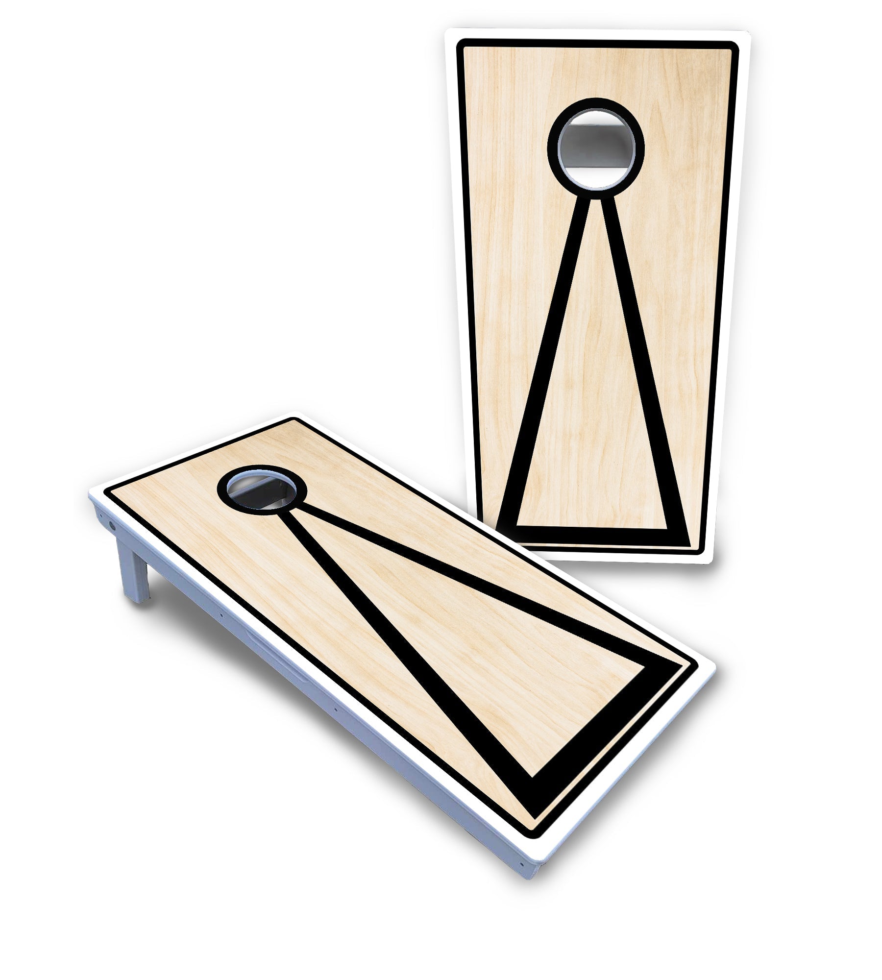Red/Black Hole Ring Cornhole Boards - All Weather Series