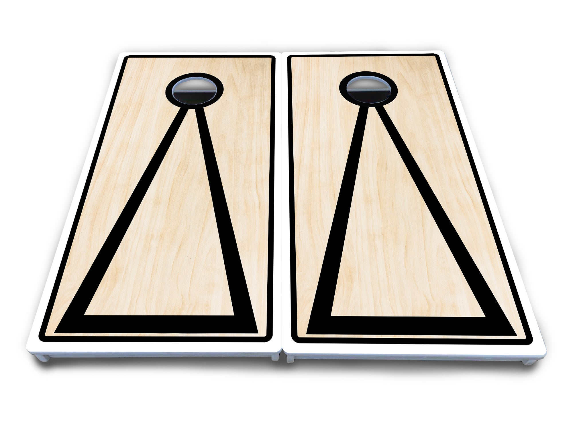 Red/Black Hole Ring Cornhole Boards - All Weather Series