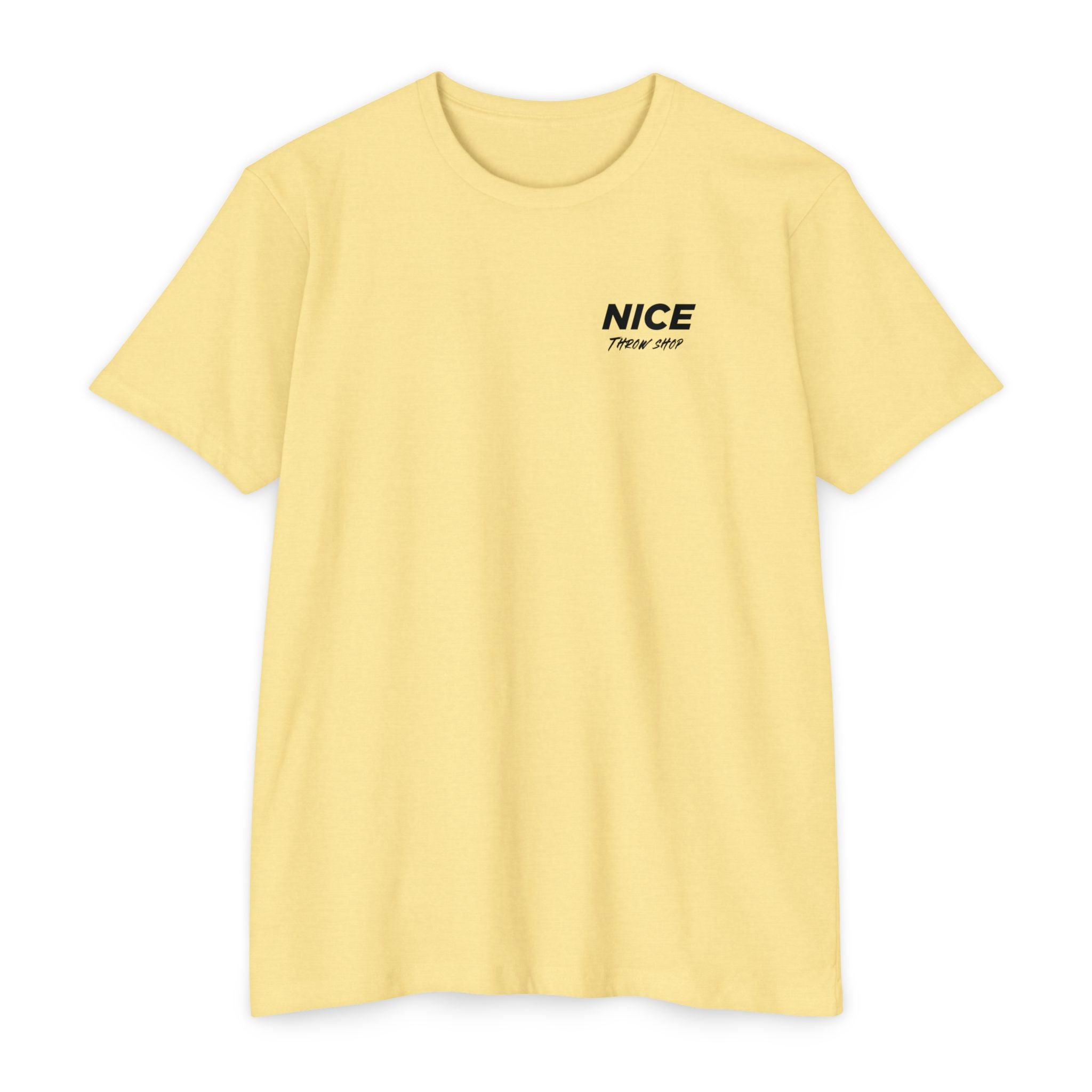 NICE Throw Shop Unisex Tee Black Logo – Multiple Colors
