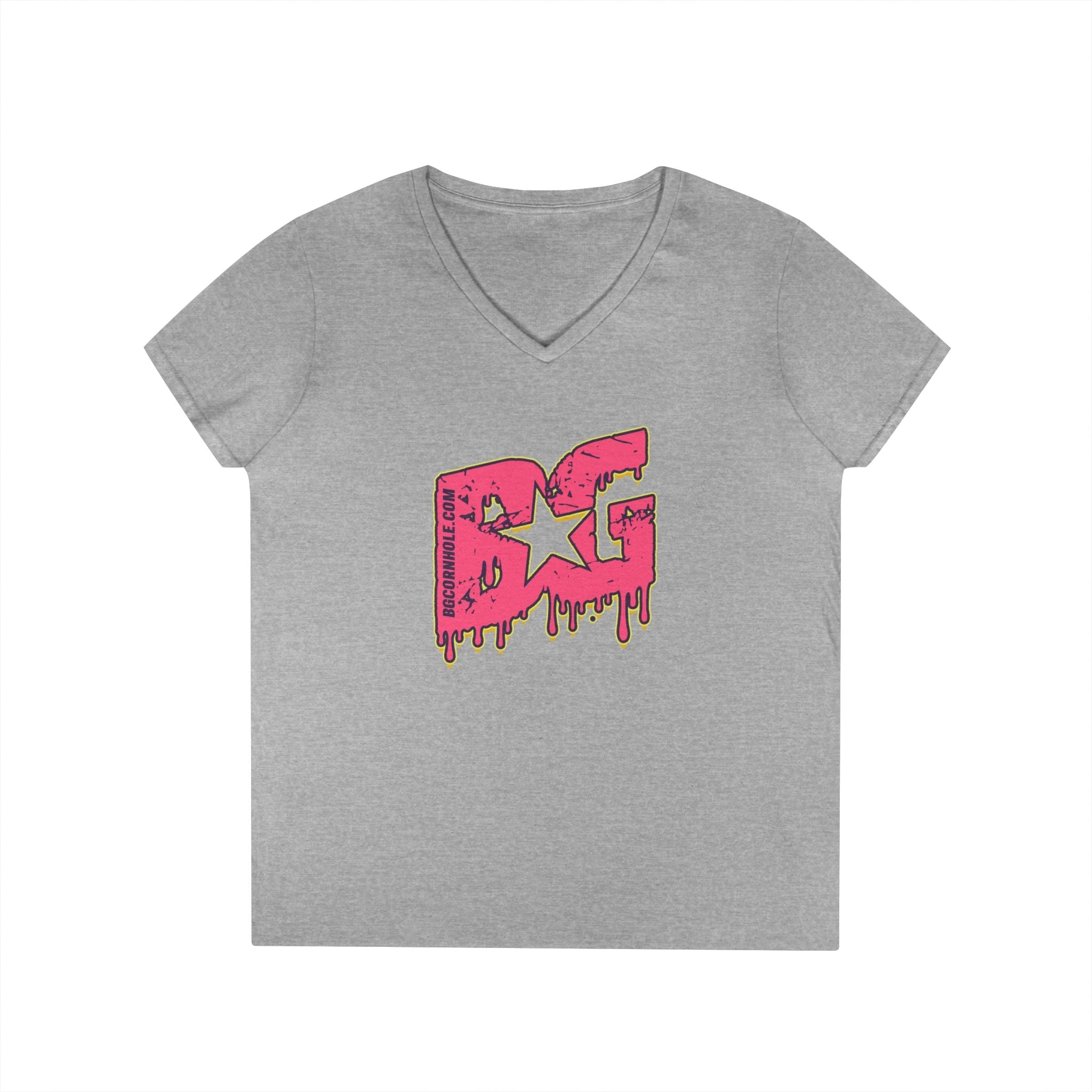 BG Cornhole Women's Drip V-Neck T-Shirt - Multiple Colors