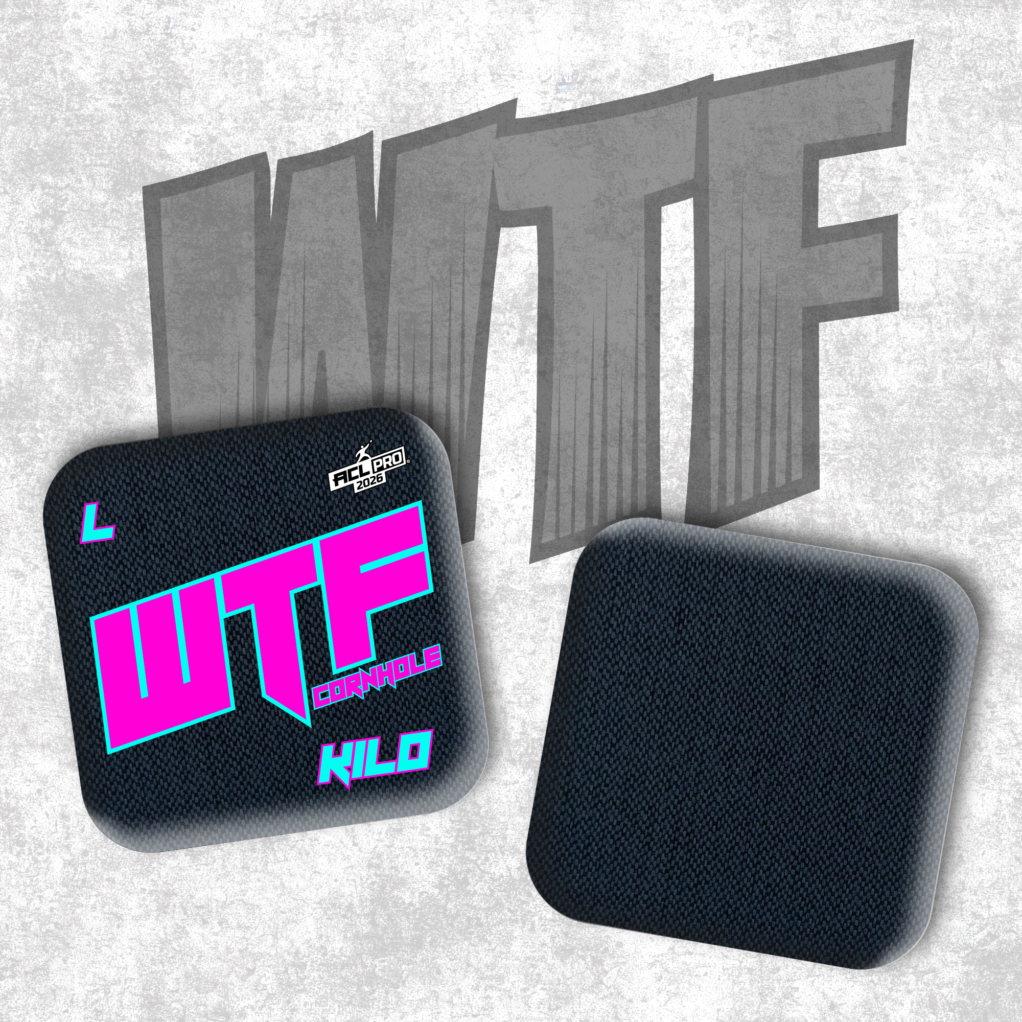 2026 WTF Cornhole Kilo OG Logo - ACL Pro Stamped Cornhole Bags - Set of 4 bags