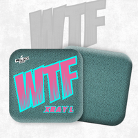 2026 WTF Cornhole X-RAY Aqua/Black carpet - ACL Pro Stamped Cornhole Bags - Set of 4 bags