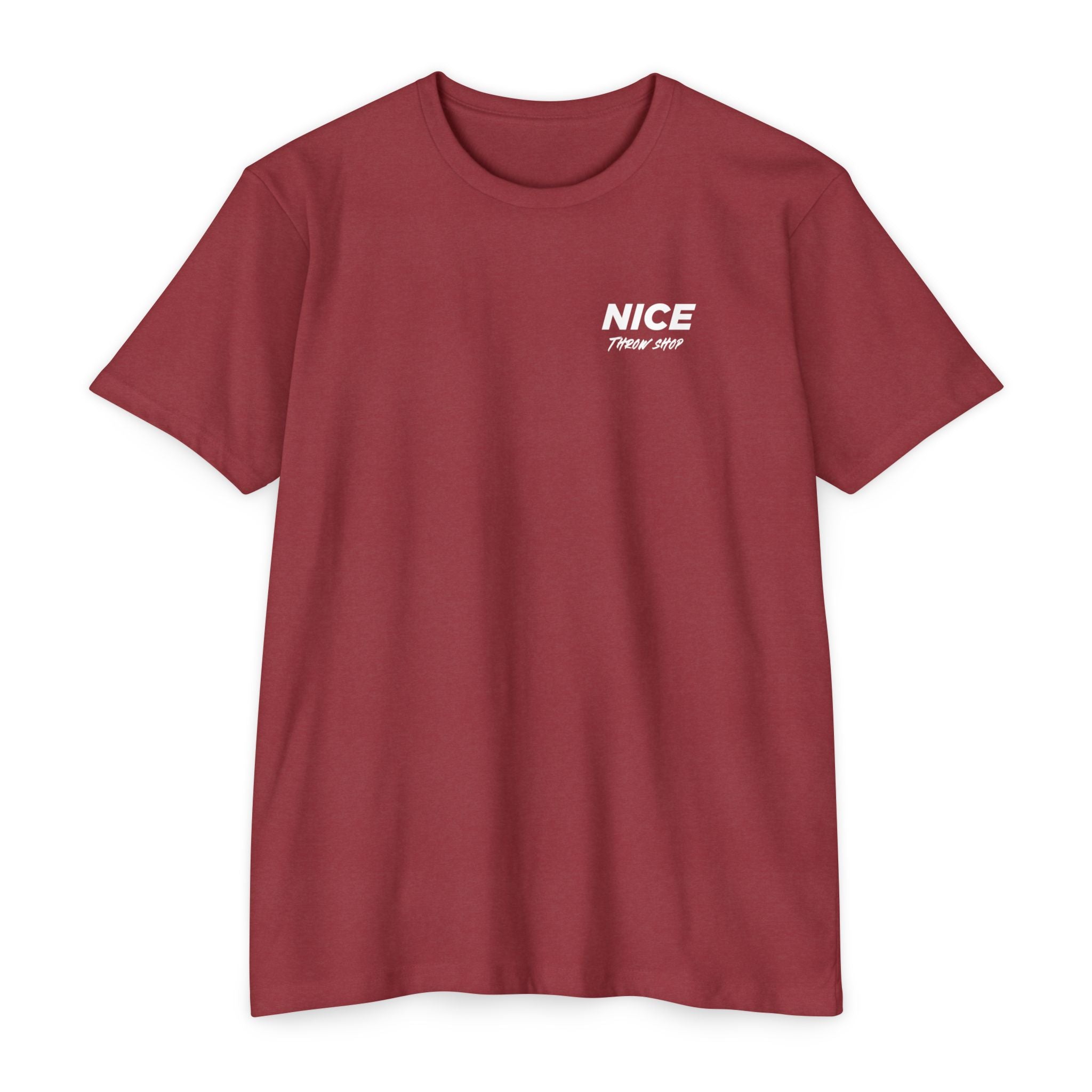 NICE Throw Shop Unisex Tee White Logo – Multiple Colors