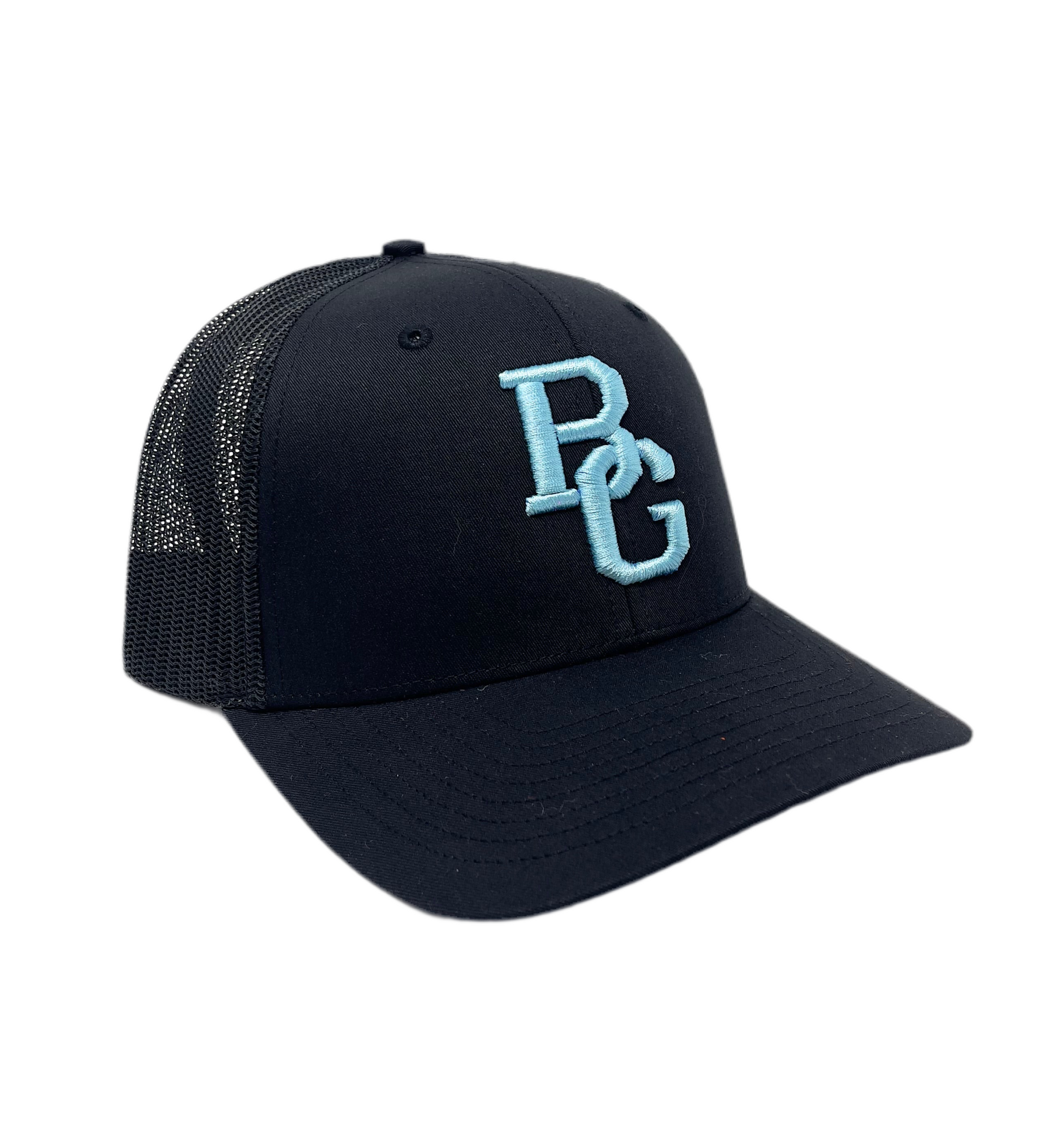 BG Cornhole Black 112 Trucker Hat - Colored Embroidery - RICHARDSON