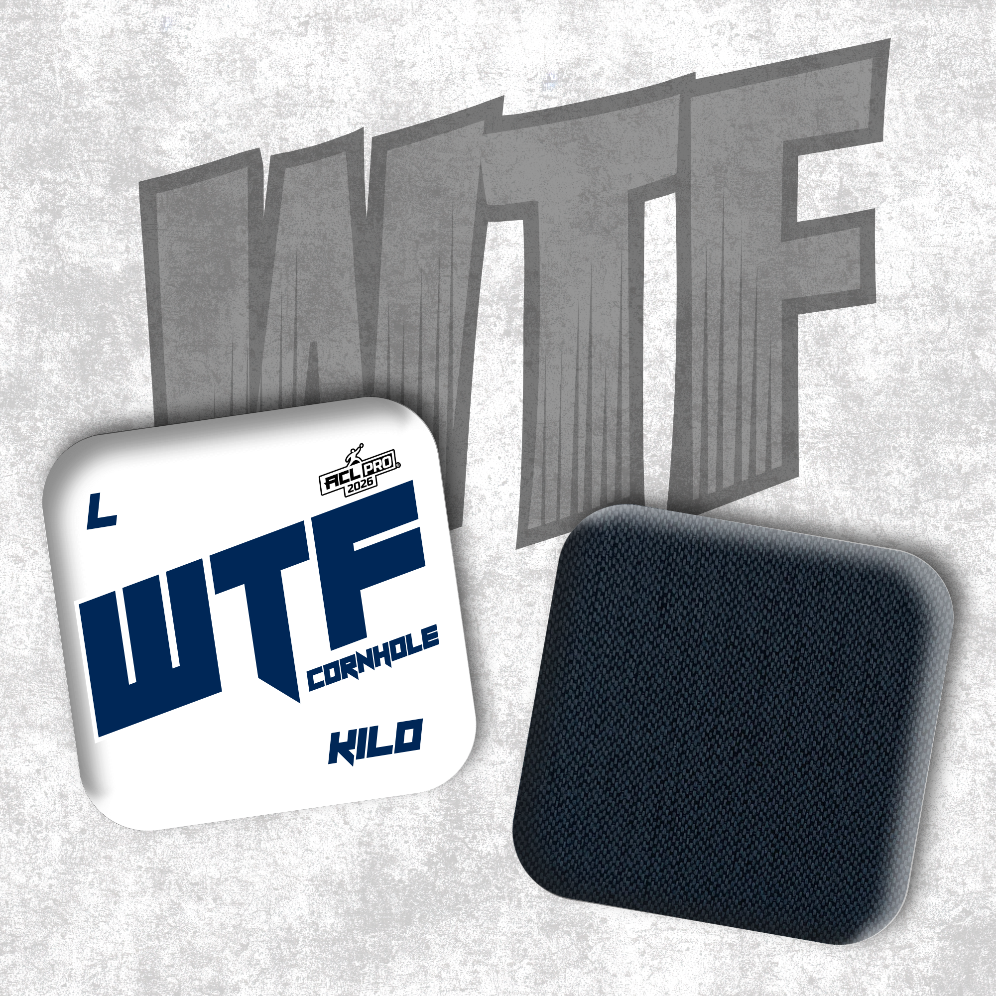 2026 WTF Cornhole Kilo OG Logo - ACL Pro Stamped Cornhole Bags - Set of 4 bags
