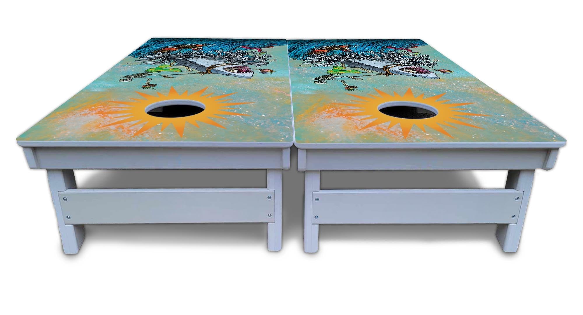 Artist Series Cornhole Boards - All Weather Series - Split Design