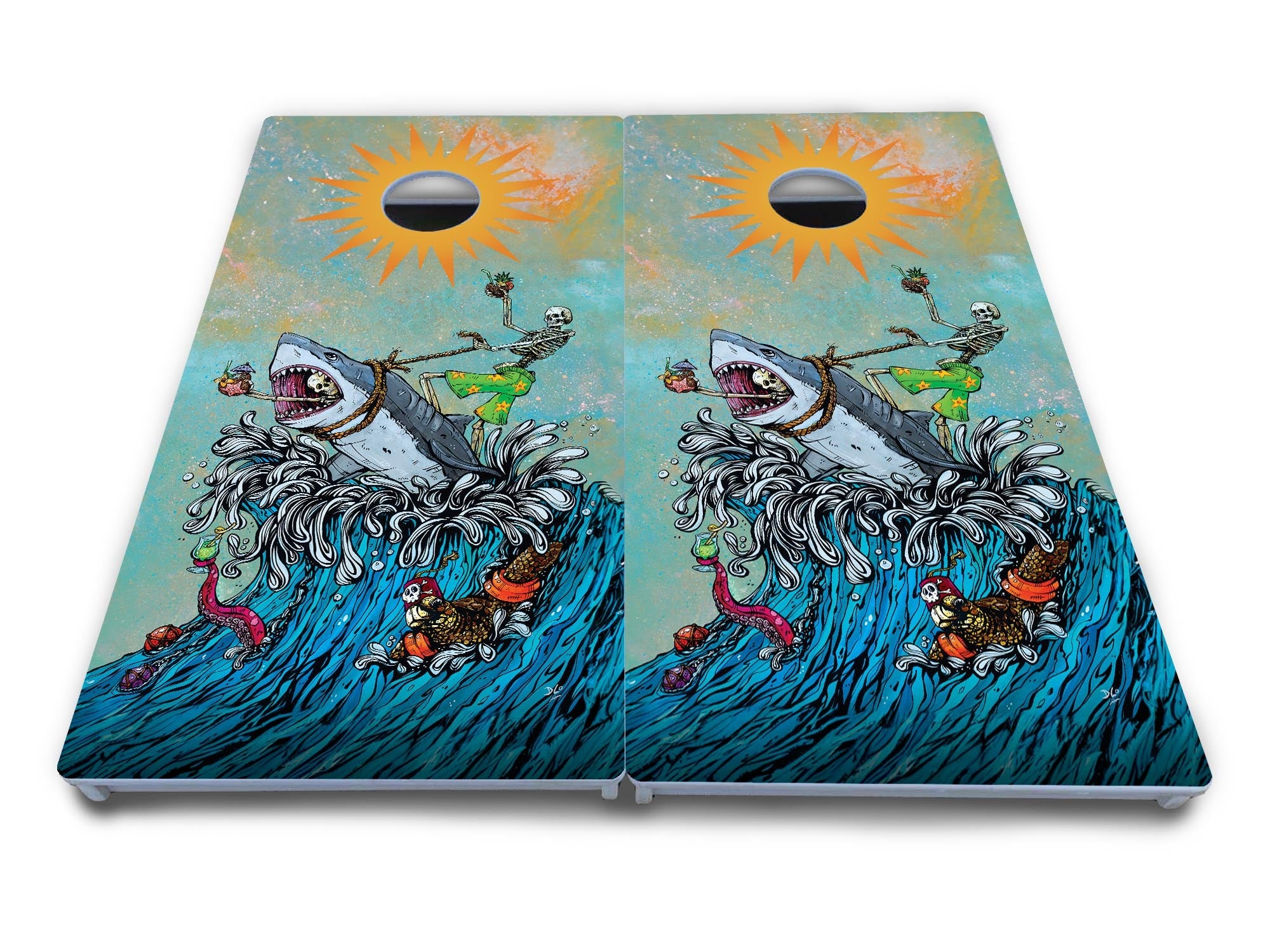 Artist Series Cornhole Boards - All Weather Series - Split Design