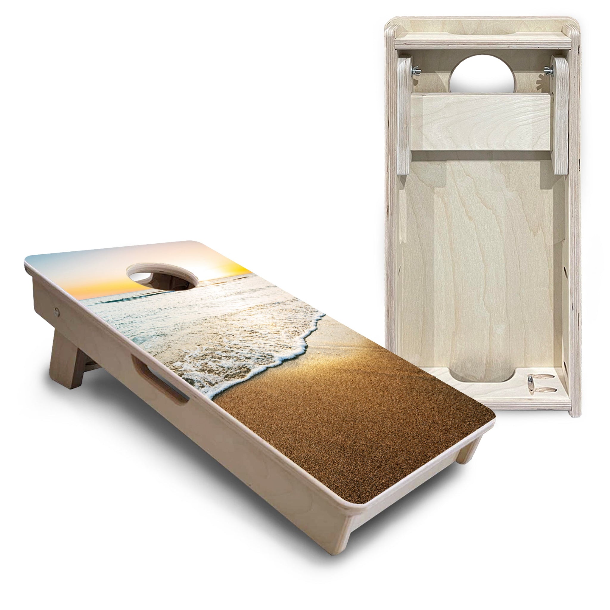 Mini Cornhole Boards - Beach Sunset