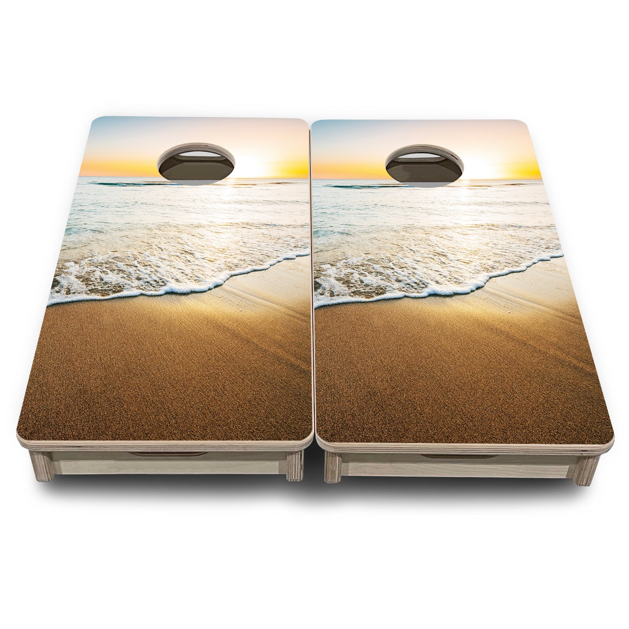Mini Cornhole Boards - Beach Sunset
