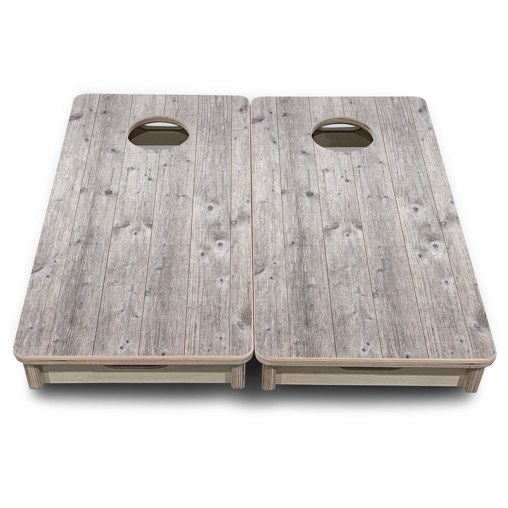 Mini Cornhole Boards - Driftwood Grey Stained