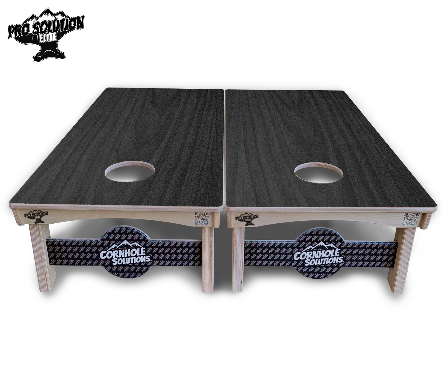 Dark Grey Wood Cornhole Boards - Pro Solution Elite Series