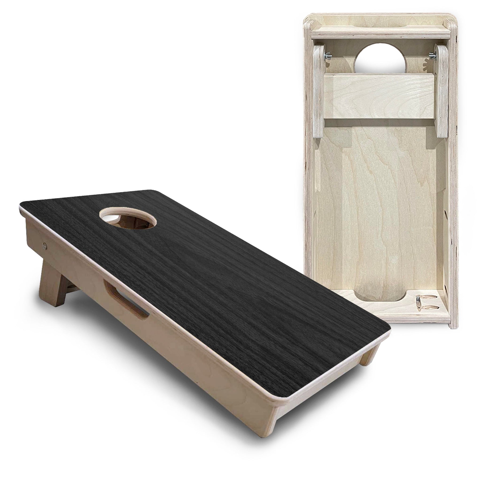 Mini Cornhole Boards - Dark Grey Wood