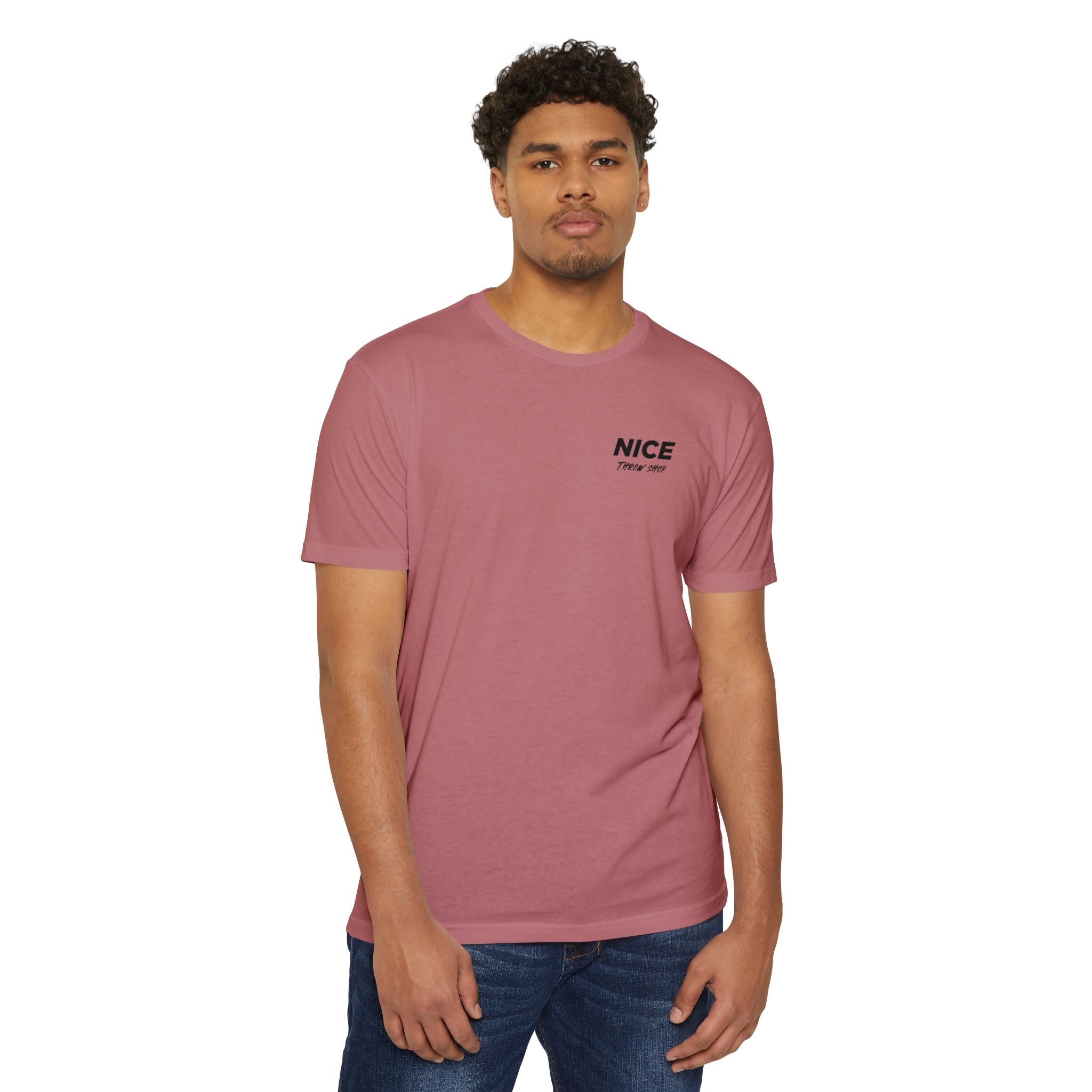 NICE Throw Shop Unisex Tee Black Logo – Multiple Colors