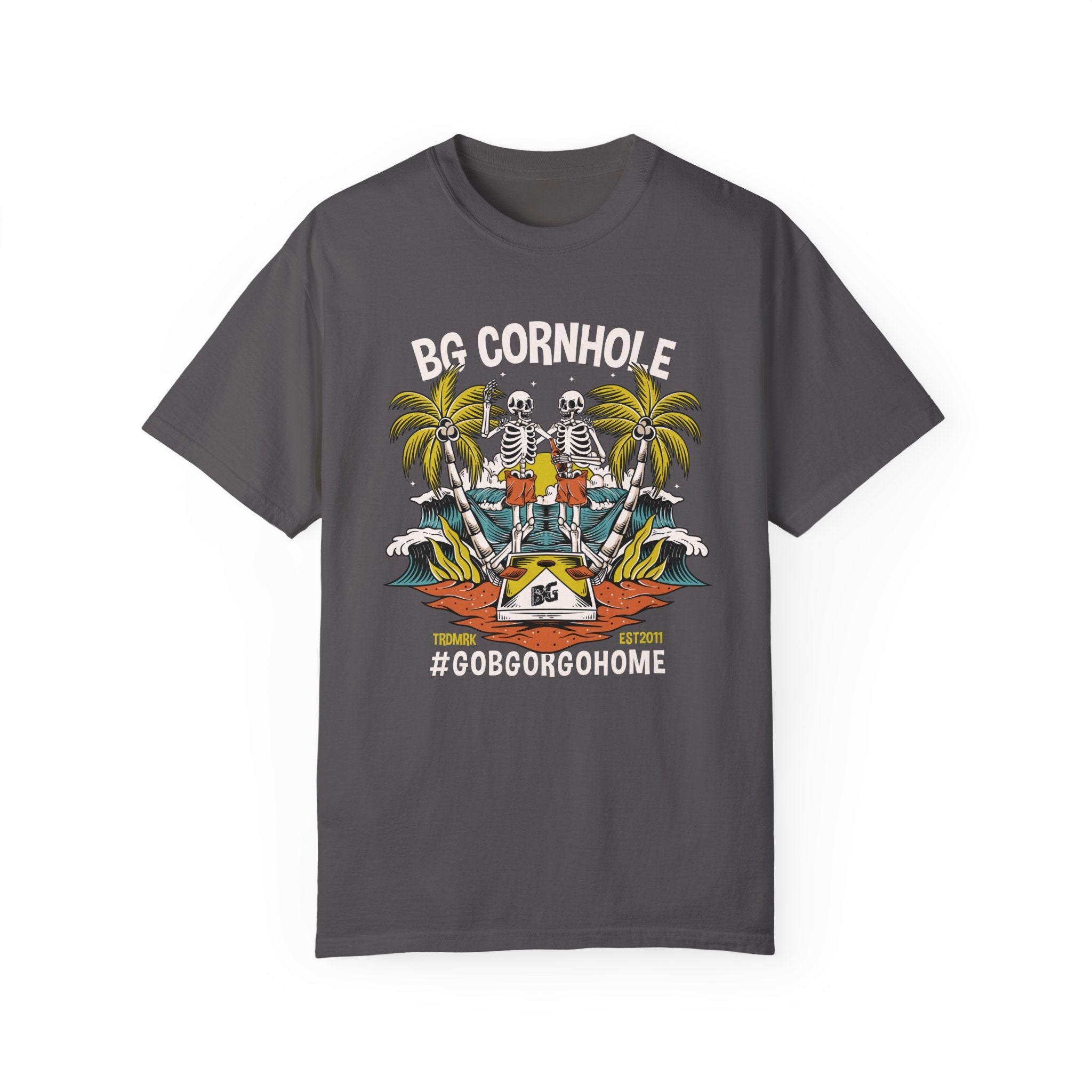 BG Cornhole Beach Skeleton Unisex Comfort Colors Tee - Multiple Colors