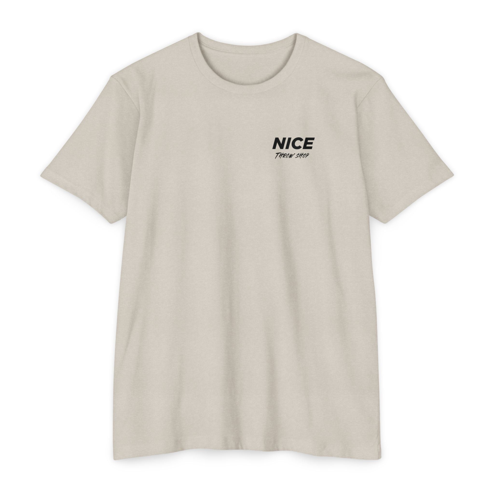 NICE Throw Shop Unisex Tee Black Logo – Multiple Colors