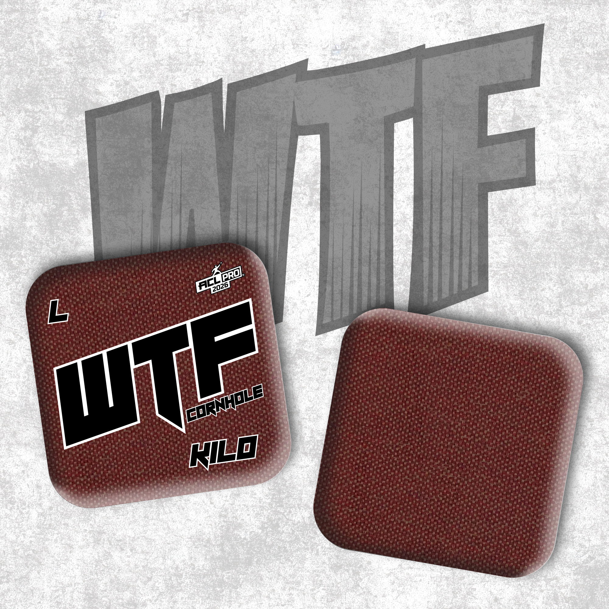 2026 WTF Cornhole Kilo OG Logo - ACL Pro Stamped Cornhole Bags - Set of 4 bags