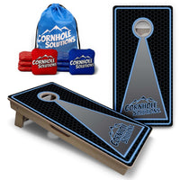 Vacation Cornhole Boards - Neon Keyhole CS Logo