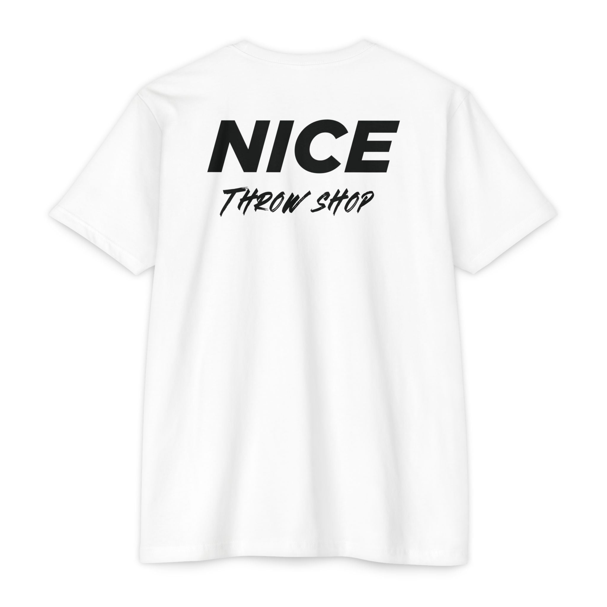 NICE Throw Shop Unisex Tee Black Logo – Multiple Colors