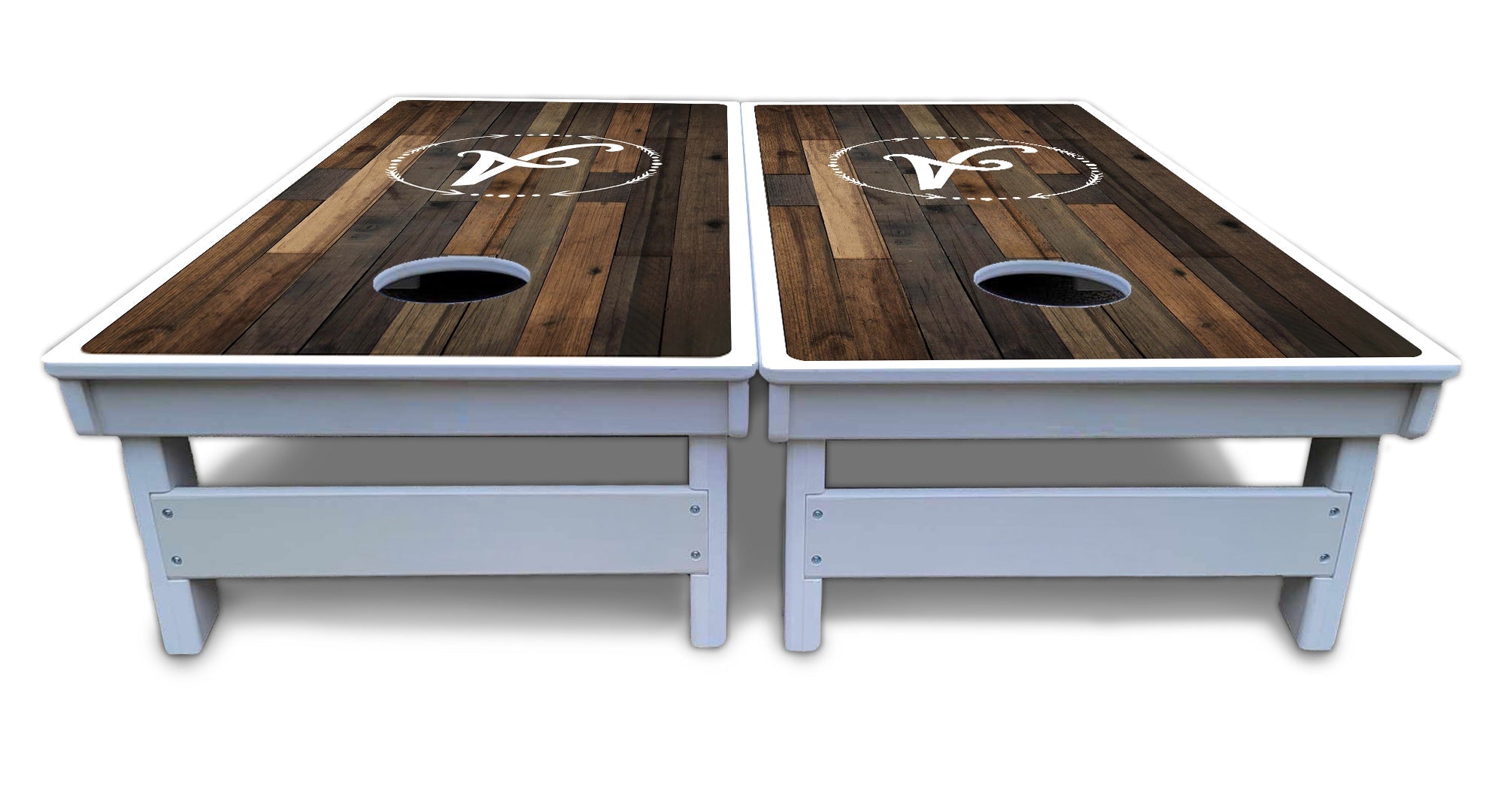 Wood Wreath Letter Cornhole Boards - All Weather Series