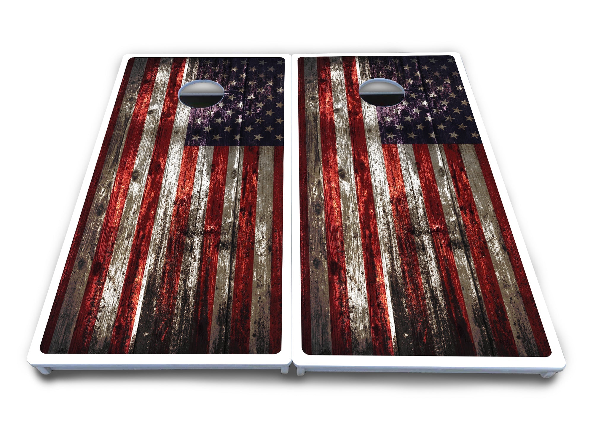 Distressed Flag Cornhole Boards - All Weather Series