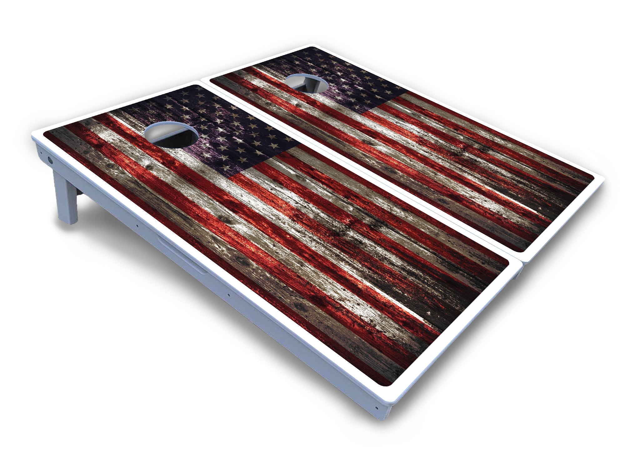 Distressed Flag Cornhole Boards - All Weather Series
