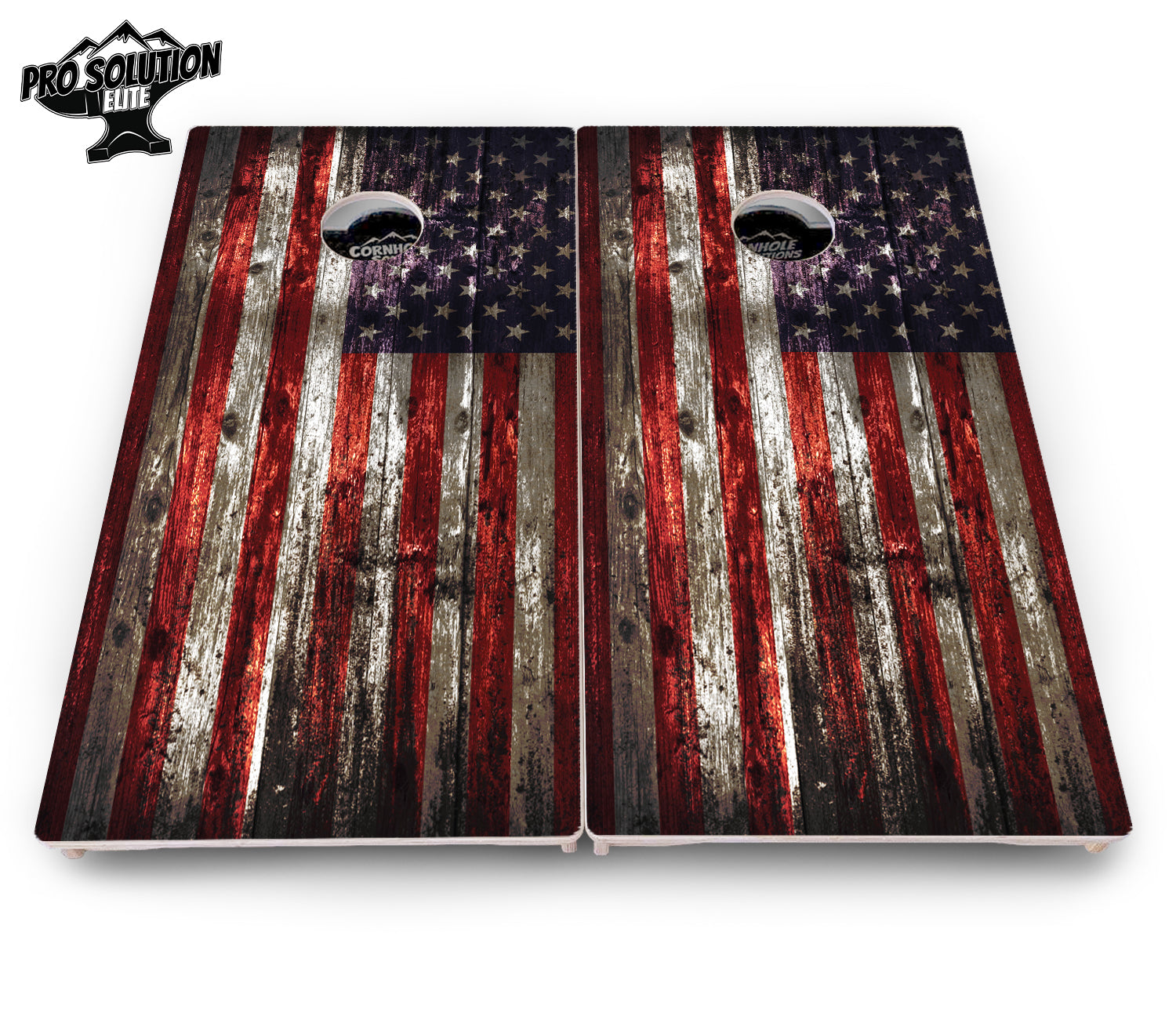 Distressed Flag Cornhole Boards - Pro Solution Elite Series