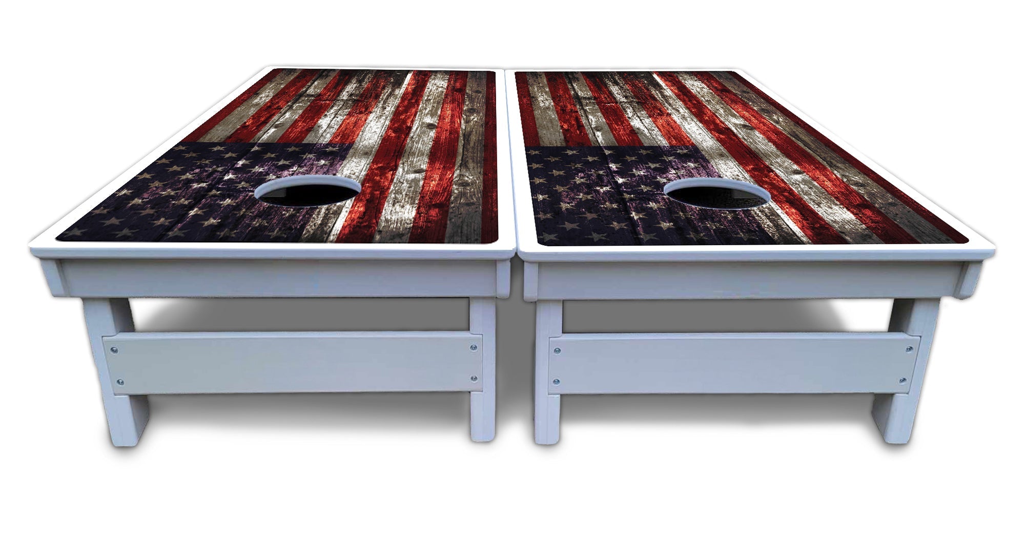 Distressed Flag Cornhole Boards - All Weather Series