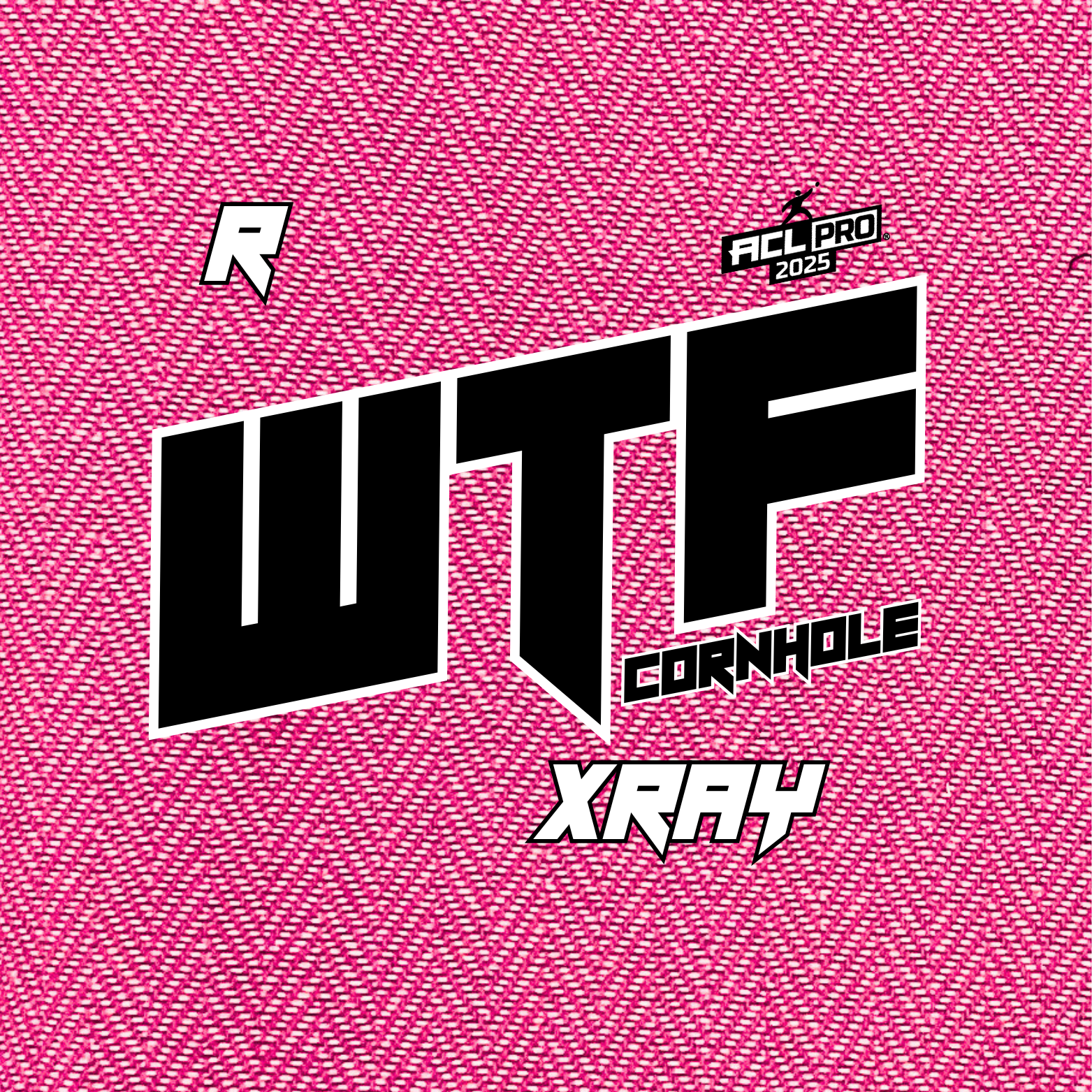 2026 WTF Cornhole X-RAY Pink carpet - ACL Pro Stamped Cornhole Bags - Set of 4 bags