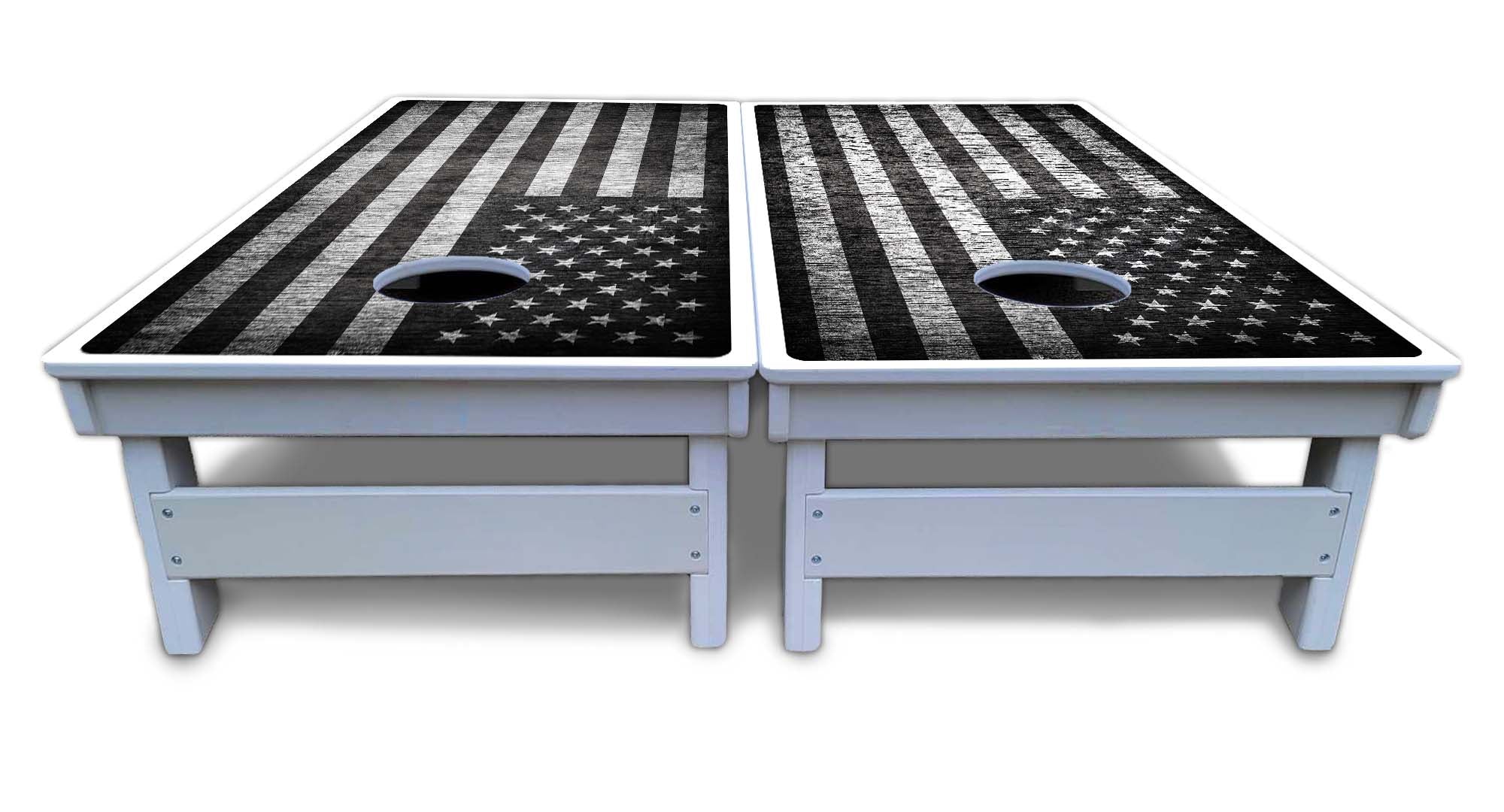 Monochrome Flag Cornhole Boards - All Weather Series