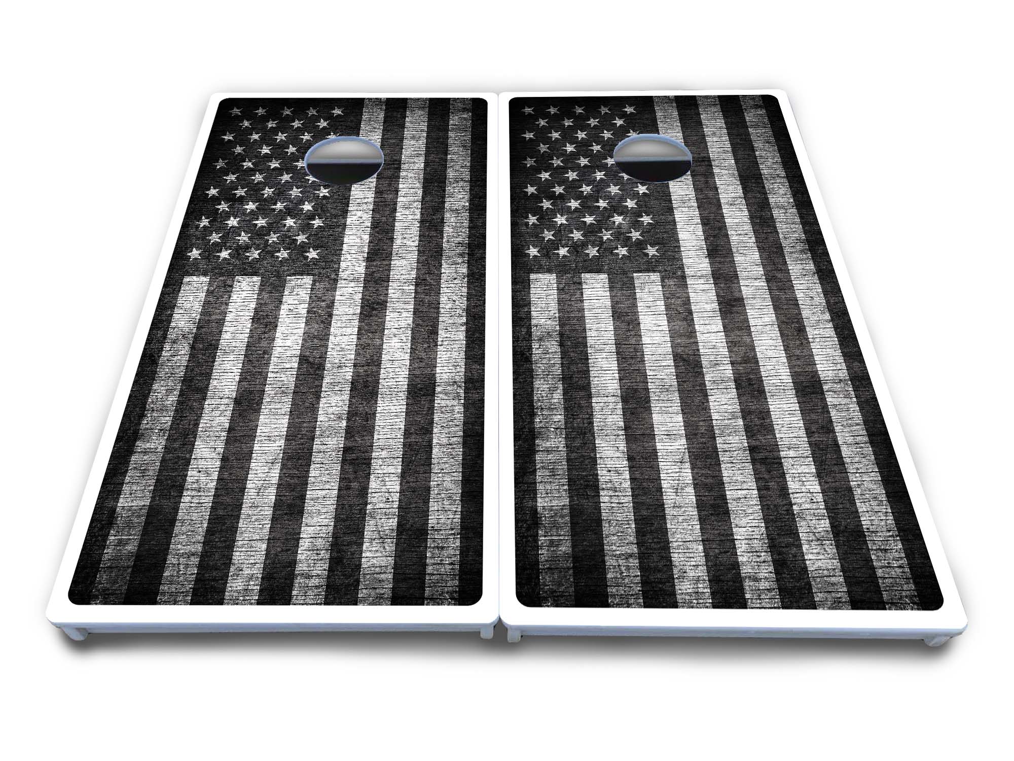 Monochrome Flag Cornhole Boards - All Weather Series