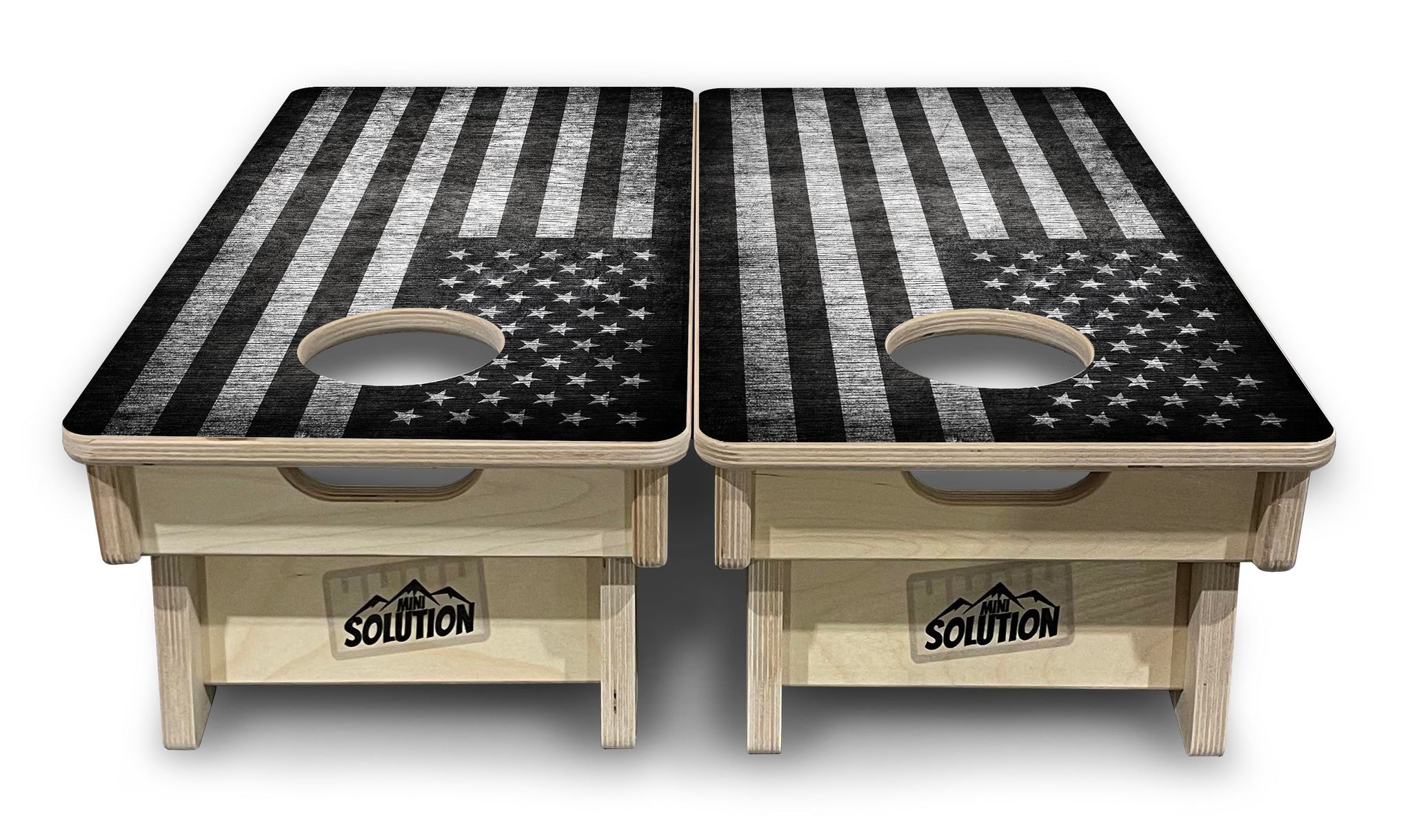 Mini Cornhole Boards - Monochrome Flag