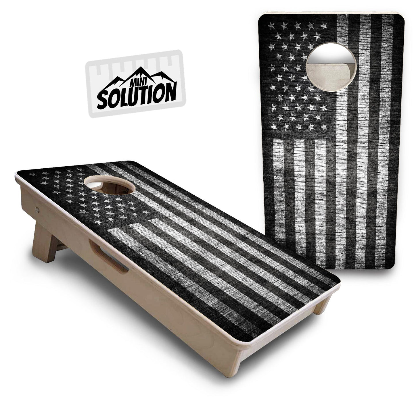 Mini Cornhole Boards - Monochrome Flag