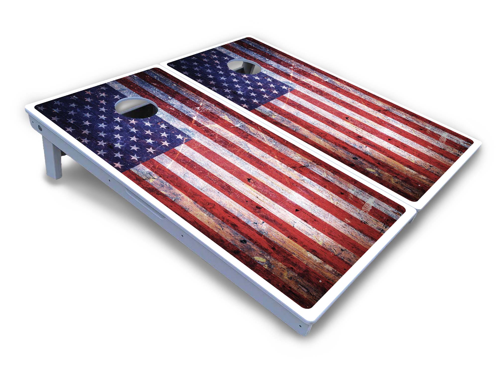 Weathered Flag Cornhole Boards - All Weather Series