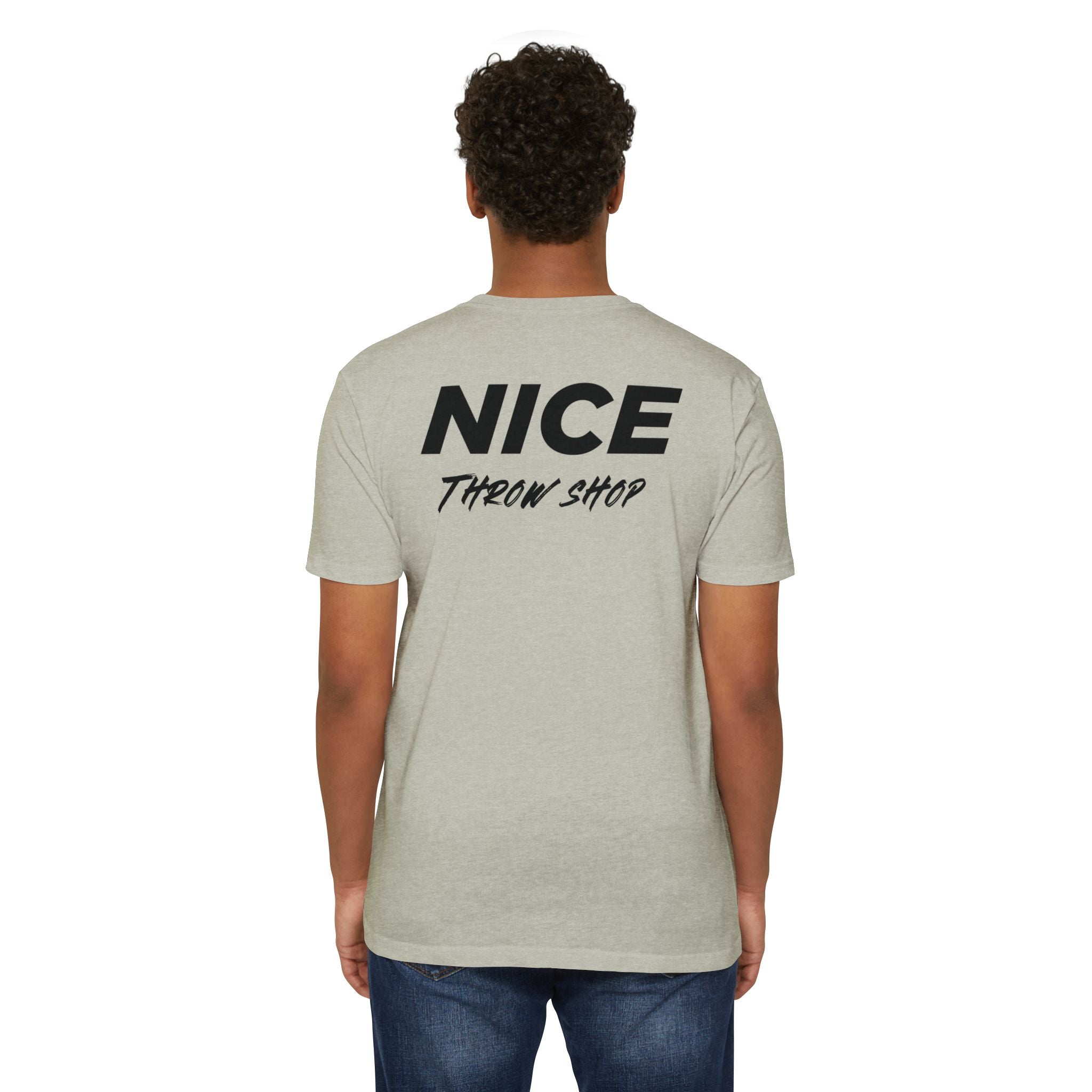 NICE Throw Shop Unisex Tee Black Logo – Multiple Colors