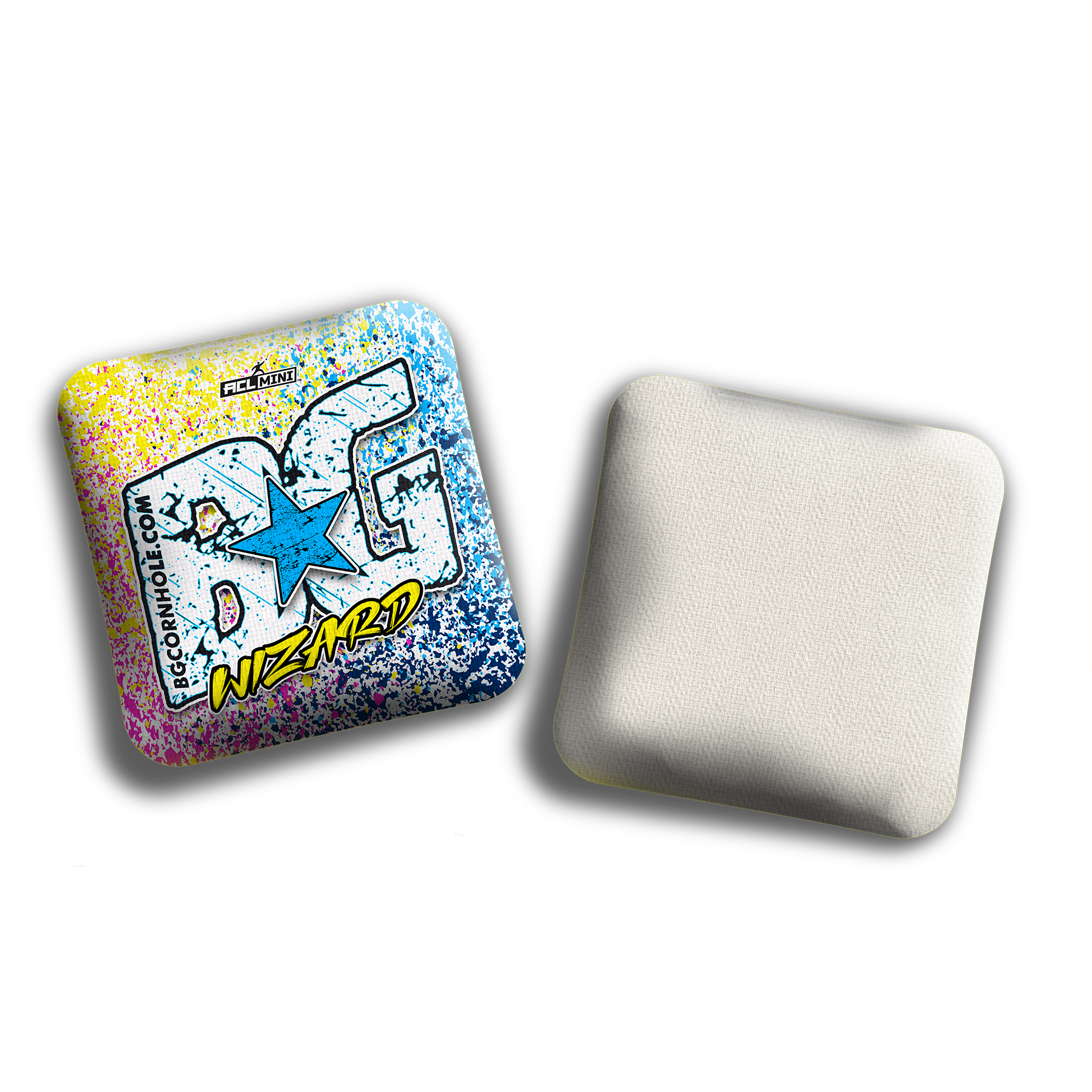 BG Cornhole 2025 BG Wizard 4" Mini Cornhole Bags - “MULTI SPLATTER” - Set of 4 Bags
