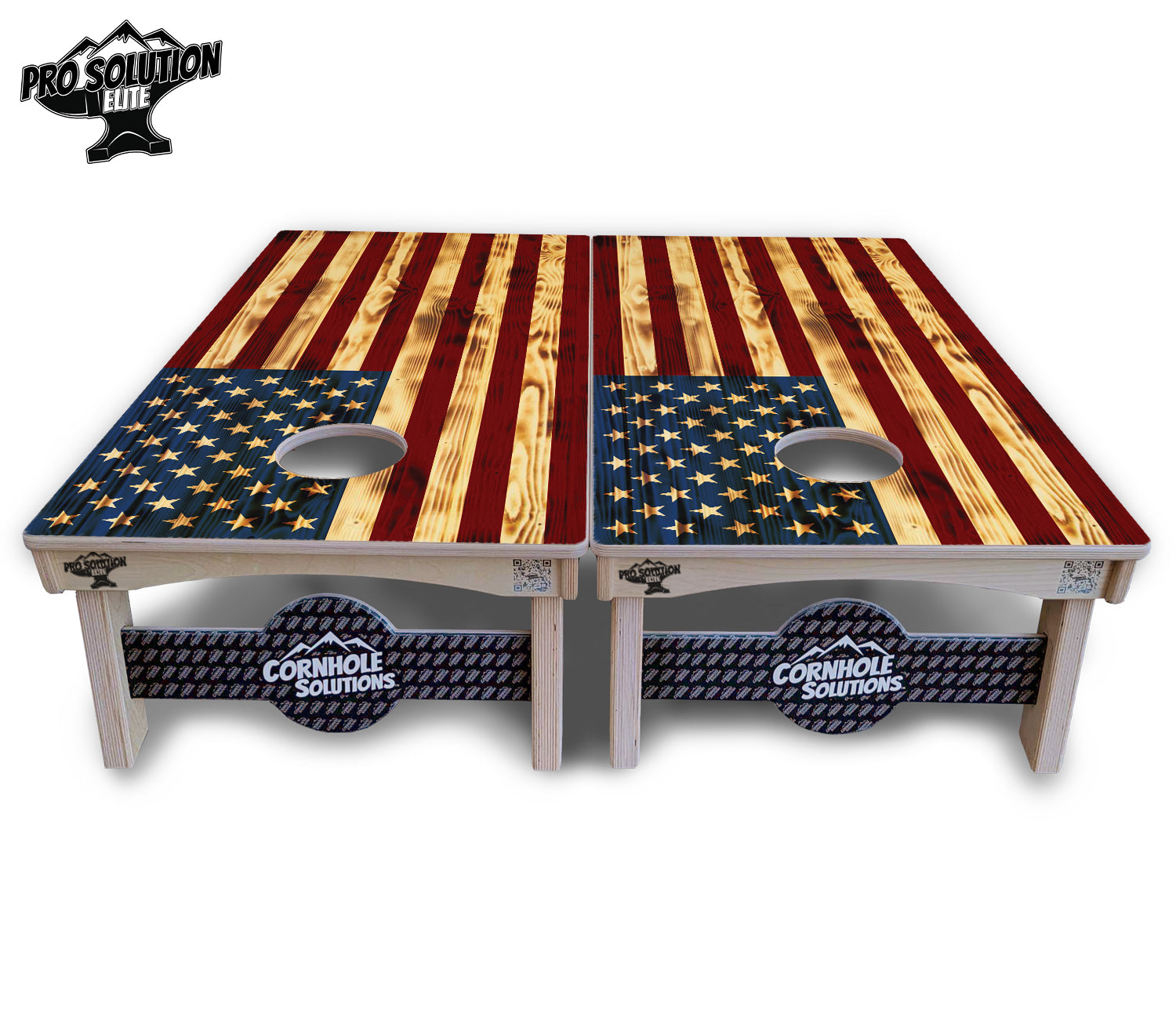 Burnt Color Flag Cornhole Boards - Pro Solution Elite Series