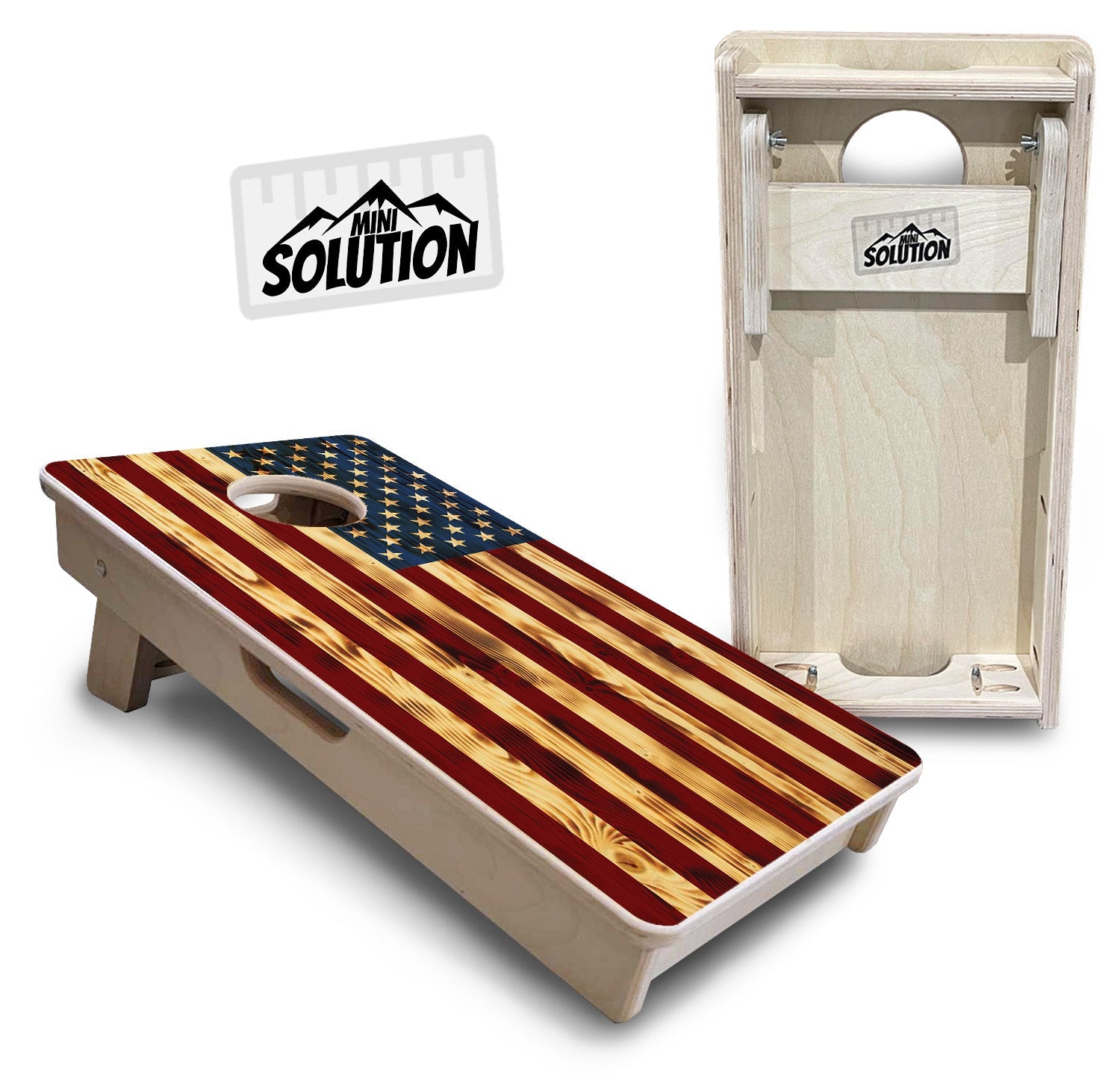 Mini Cornhole Boards - Burnt Color Flag