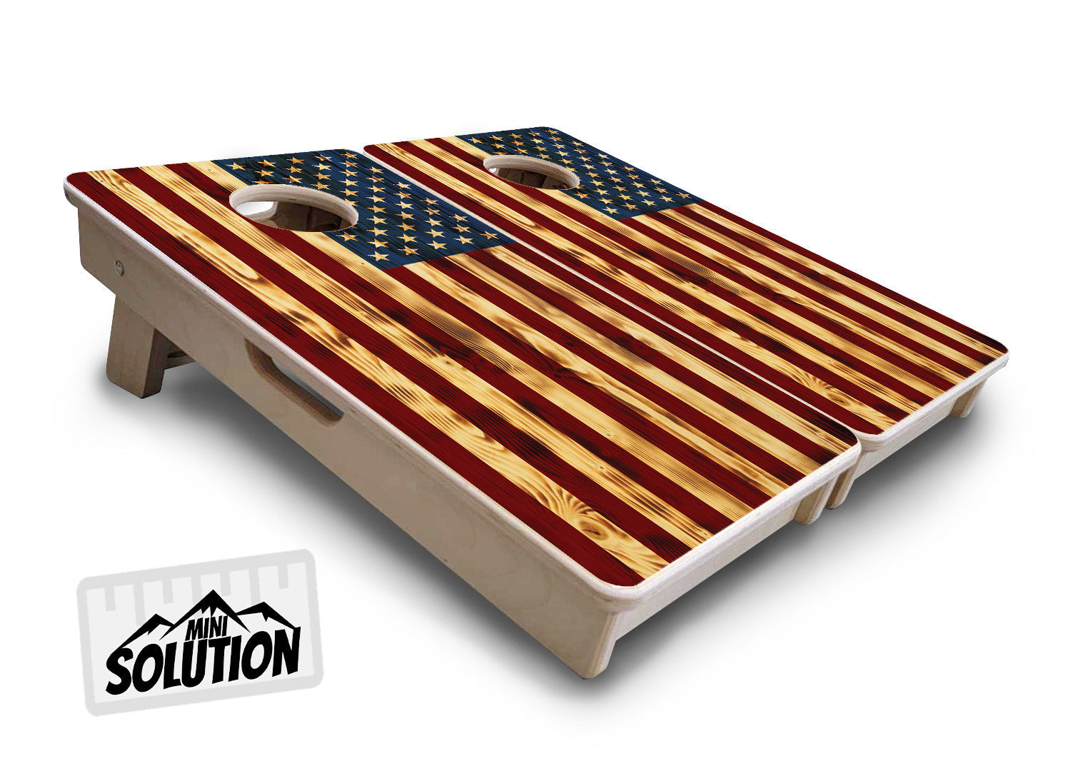 Mini Cornhole Boards - Burnt Color Flag