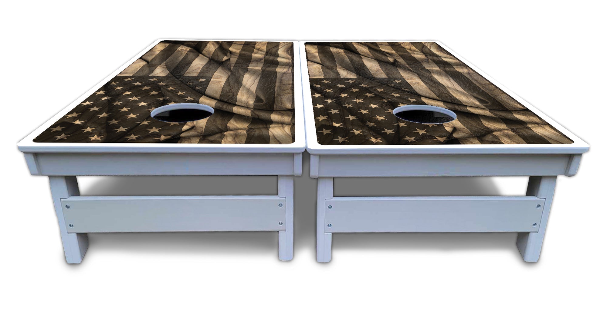 USA Wood Flag Cornhole Boards - All Weather Series