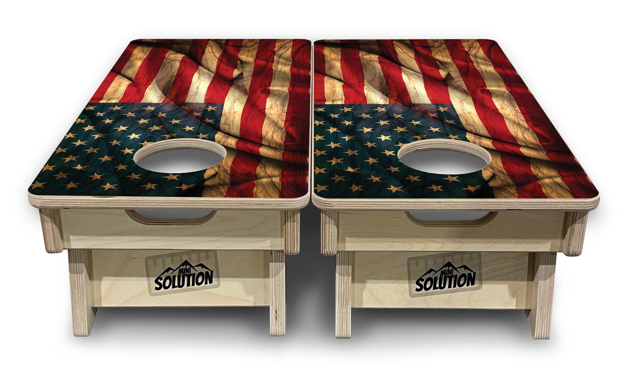 Mini Cornhole Boards - USA Wood Flag Color