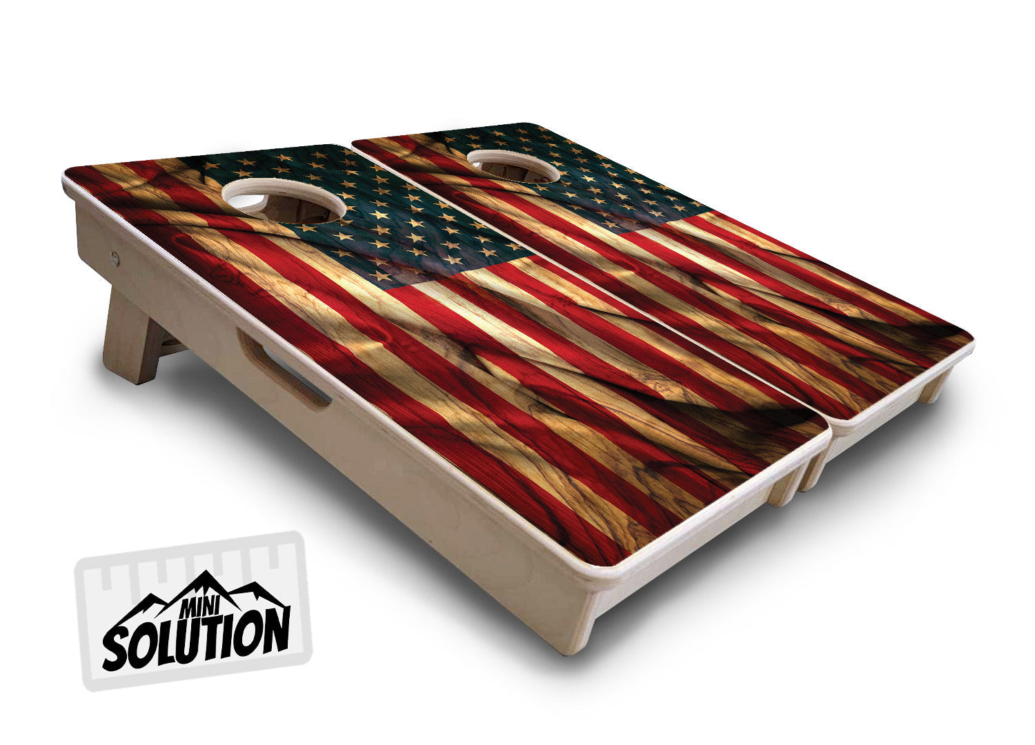 Mini Cornhole Boards - USA Wood Flag Color